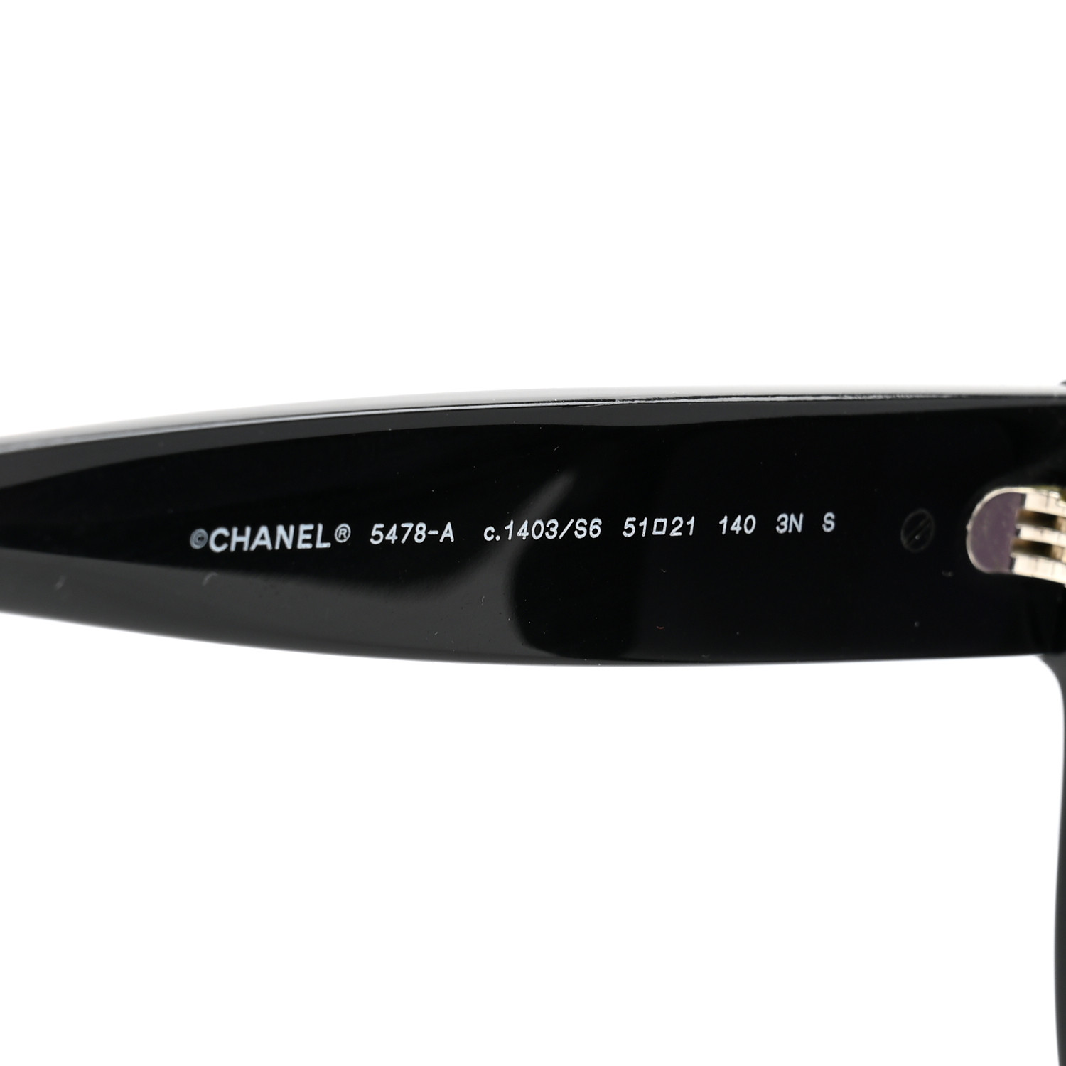 CHANEL Acetate Square CC Heart Sunglasses 5478-A Black