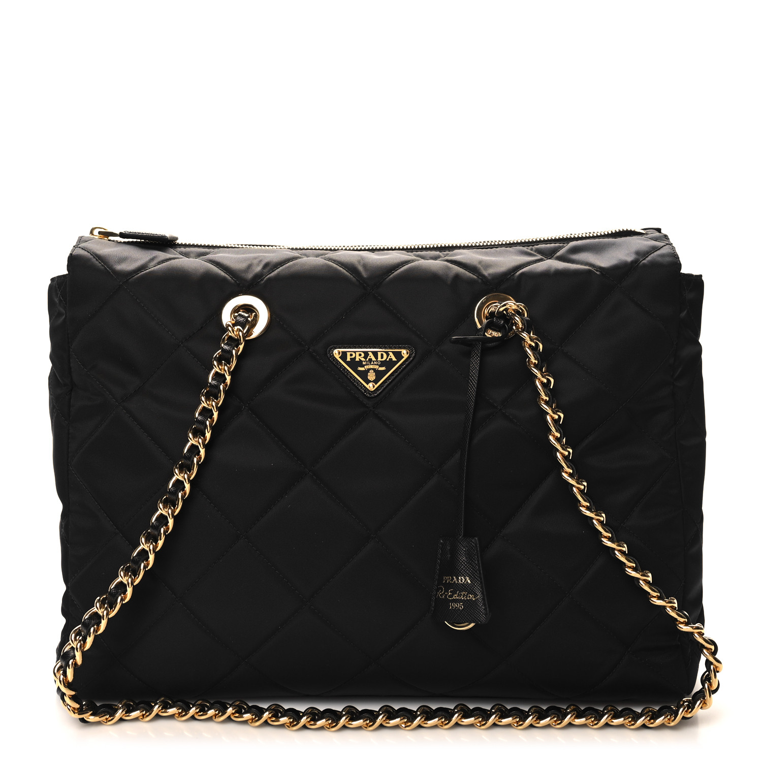 PRADA Re-Nylon Impunturato Saffiano Triangle Stitched Re