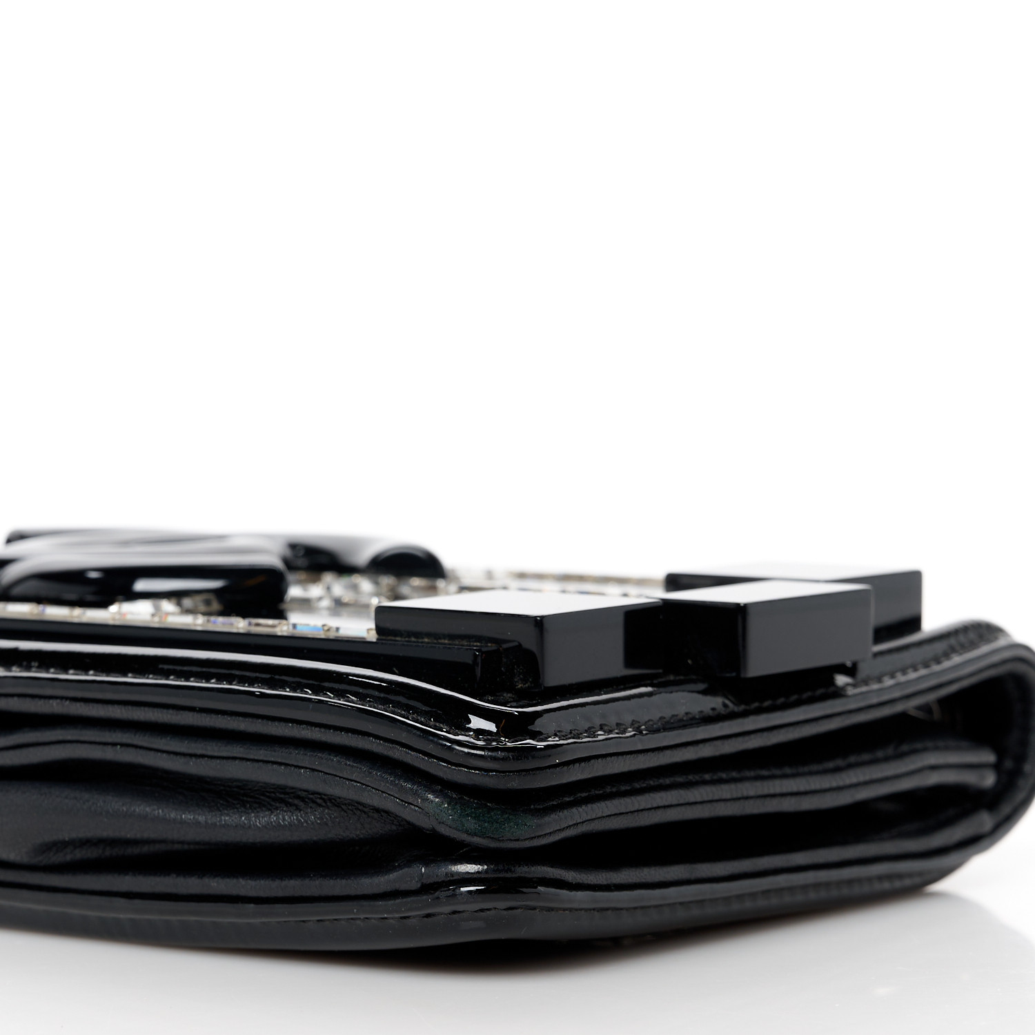 CHANEL ブラックボックス 仕切り付き新品未使用 Chanel Patent Leather Bag