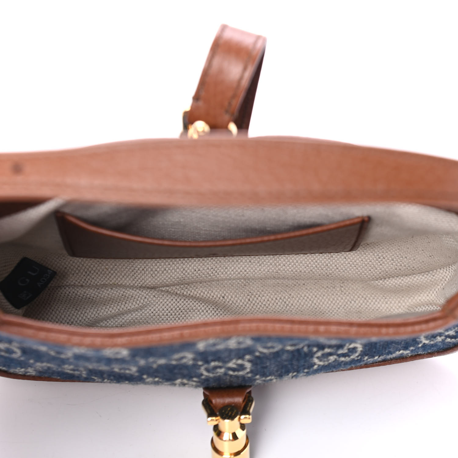 GUCCI New Denim GG Monogram Calfskin Mini Jackie 1961 Hobo