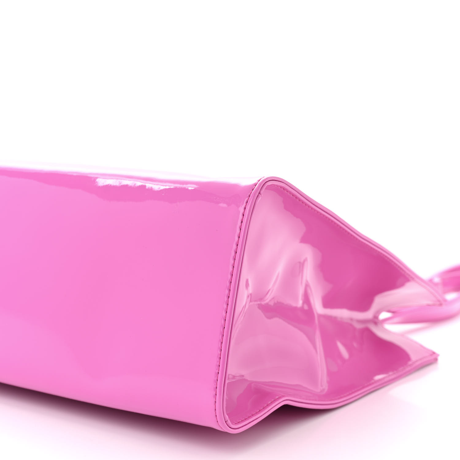TELFAR Patent Vegan Leather Medium Shopping Bag Pink 1549350