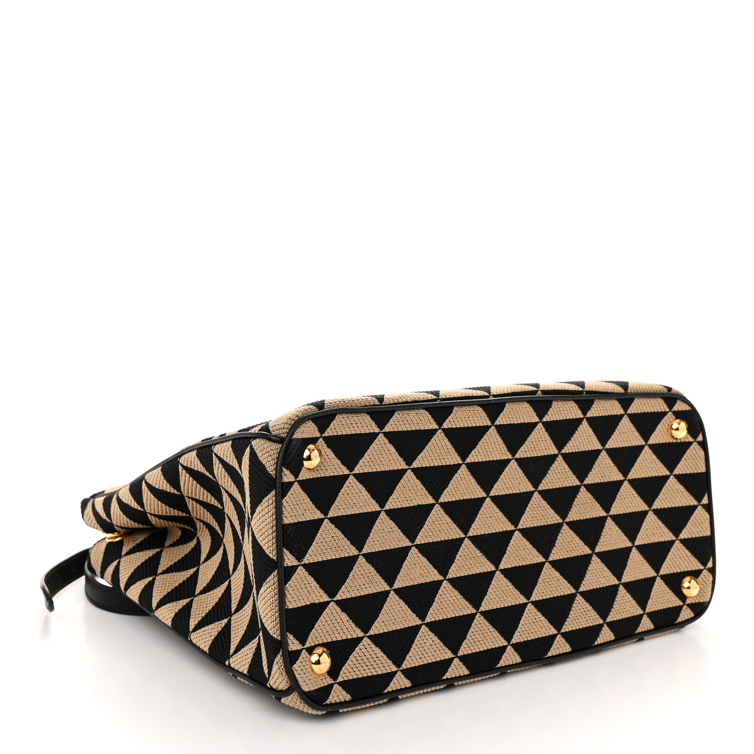 PRADA Jacquard Saffiano Triangolo Symbole Embroidered Large