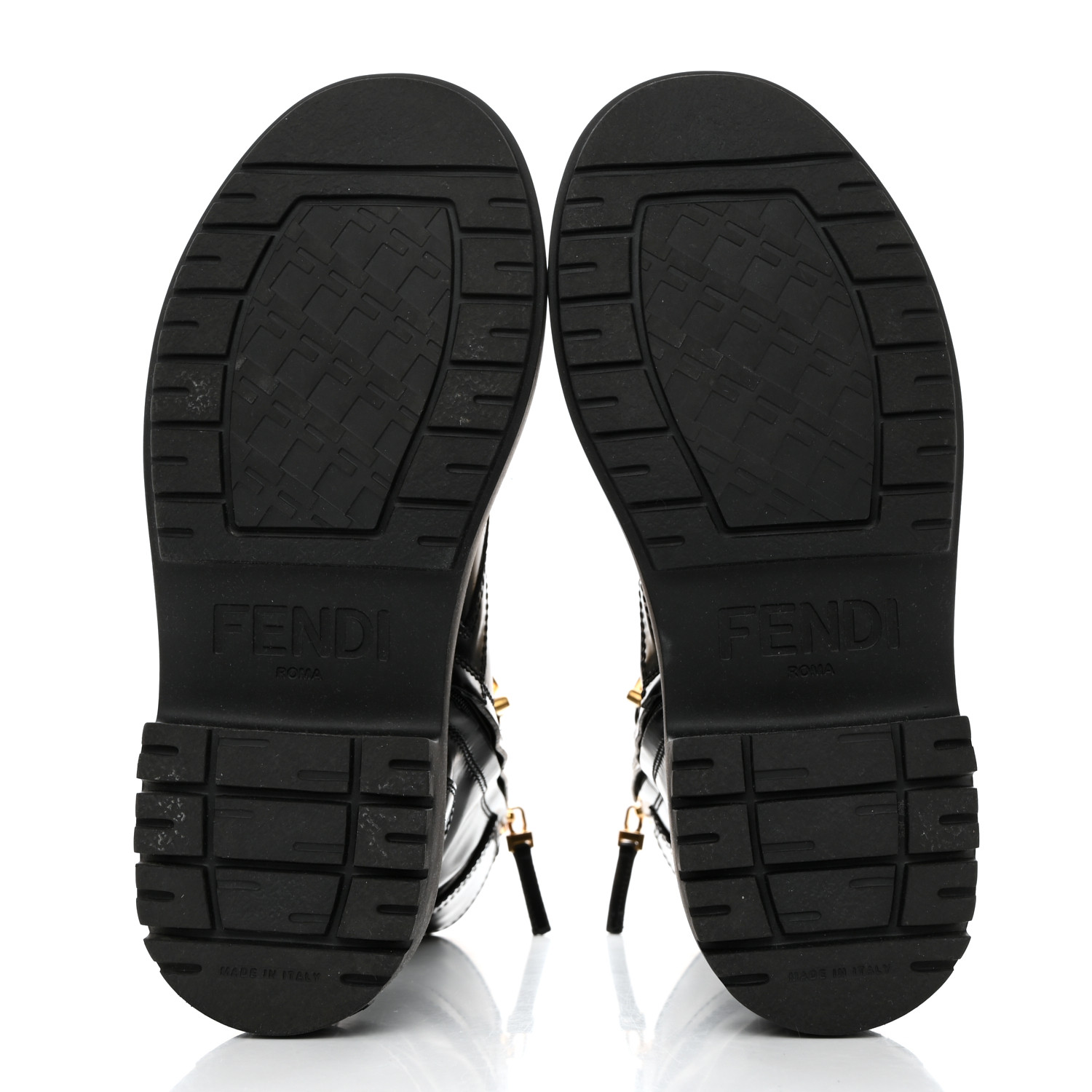 フェンディ Fendigraphy カーフレザー アンクル バイカーブーツ ロココ Leather ブラック | Fendi