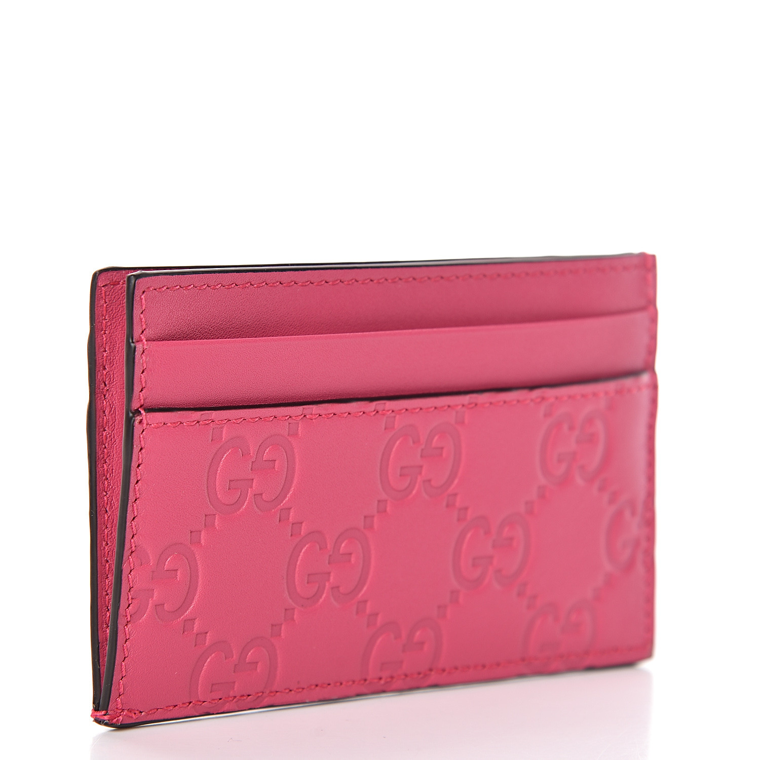 GUCCI カードケース PERFECT PINK GUCCI】GG レザー カードケース ミニ財布 ピンク 送料関税込