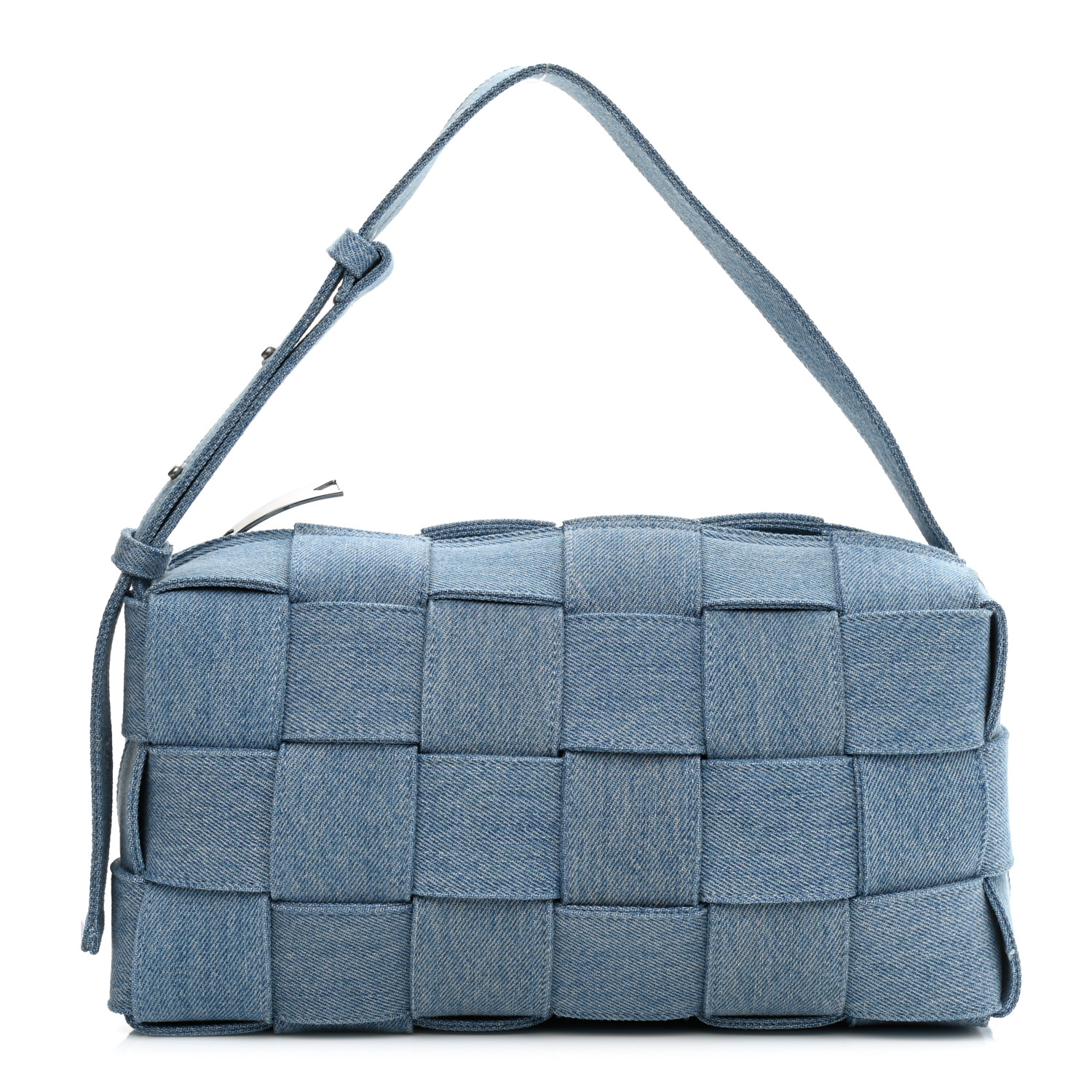 BOTTEGA VENETA Denim Maxi Intrecciato Brick Cassette Bag