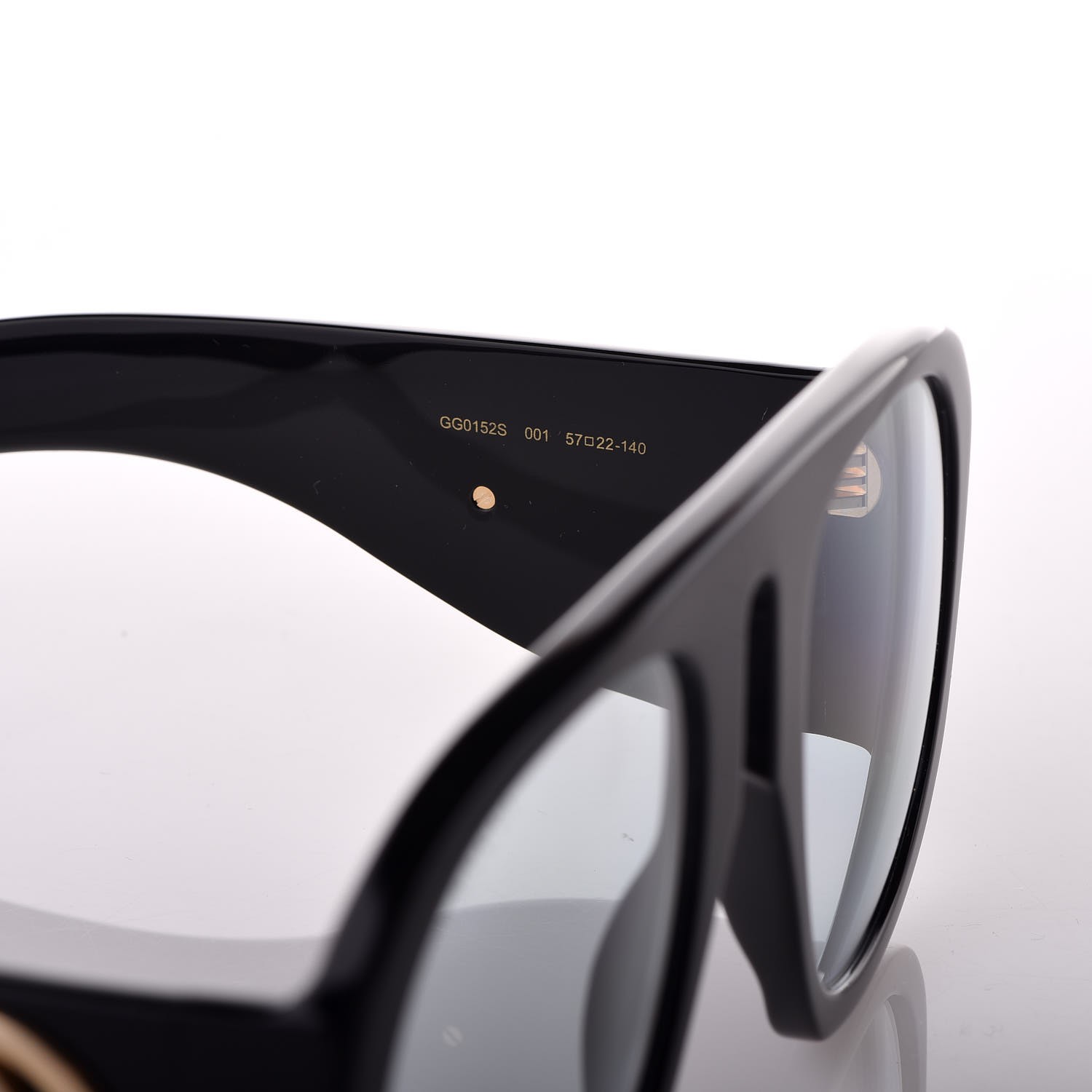 Gucci Sunglasses Black And Green GG0152S 002 57 Sungalsses