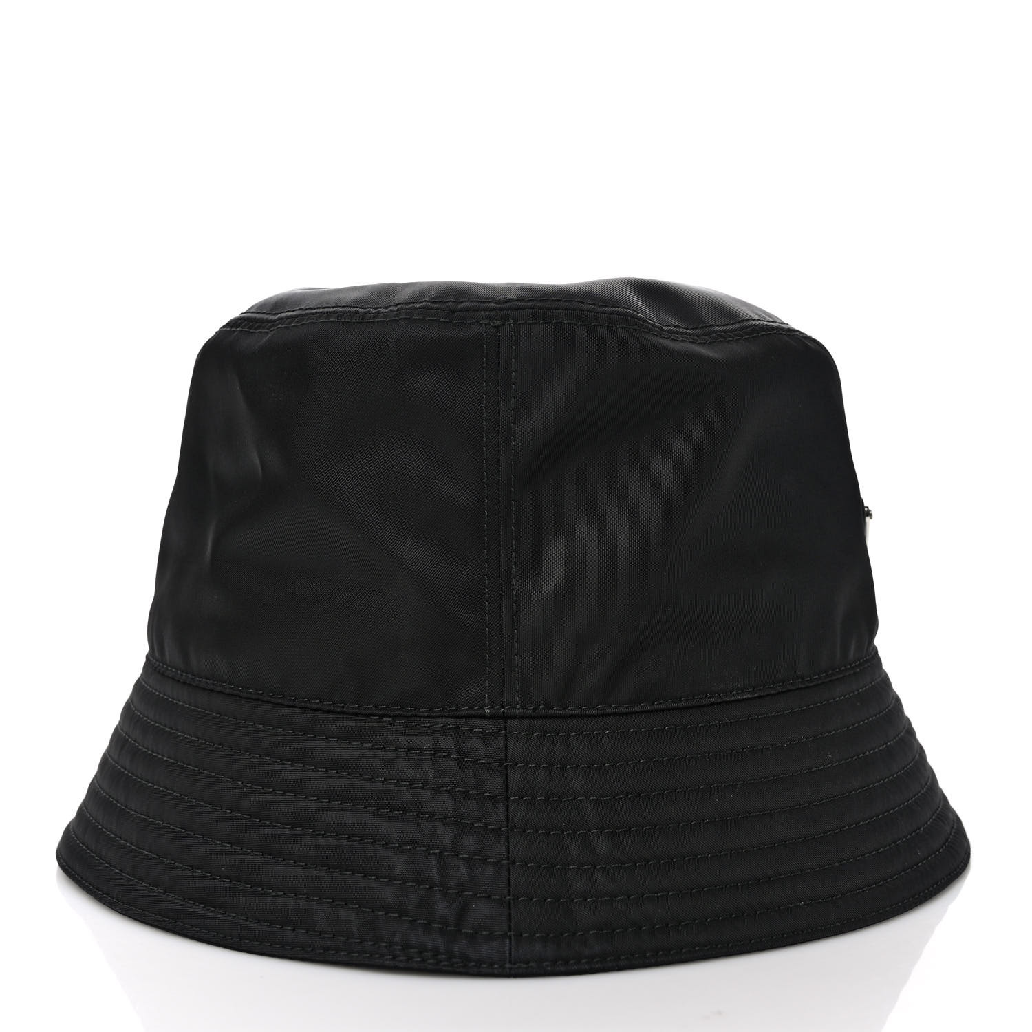 ★PRADA★ Triangle Logo Re-Nylon Bucket Hat Black 2HC1372DMI PRADA Re-Nylon Metal Triangle Logo Mens Bucket Hat L Black