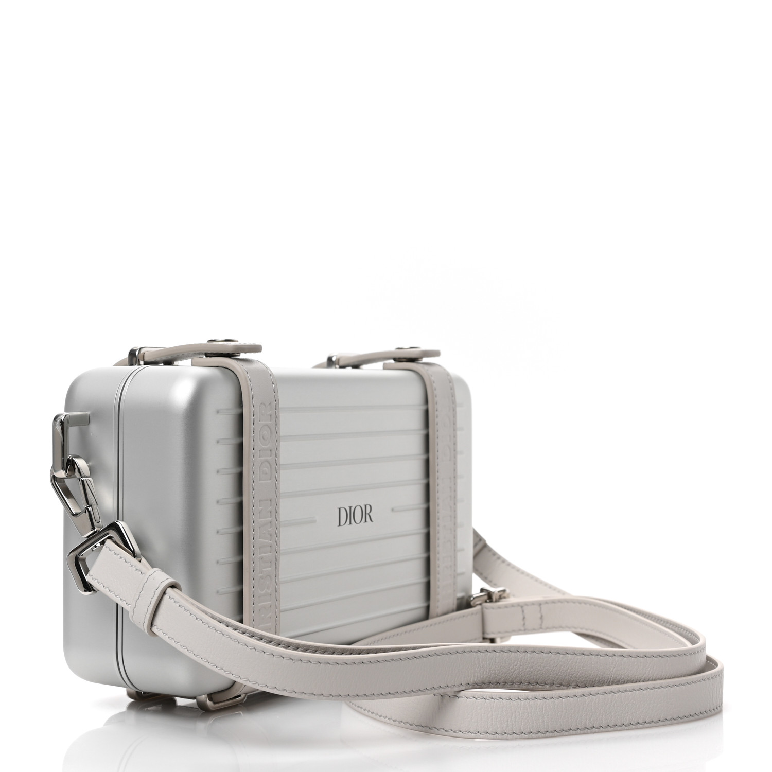 関税込 Dior x RIMOWA Clutch Strap ショルダーバッグ Aluminium Dior x RIMOWA Personal Clutch On Strap Aluminium Silver in