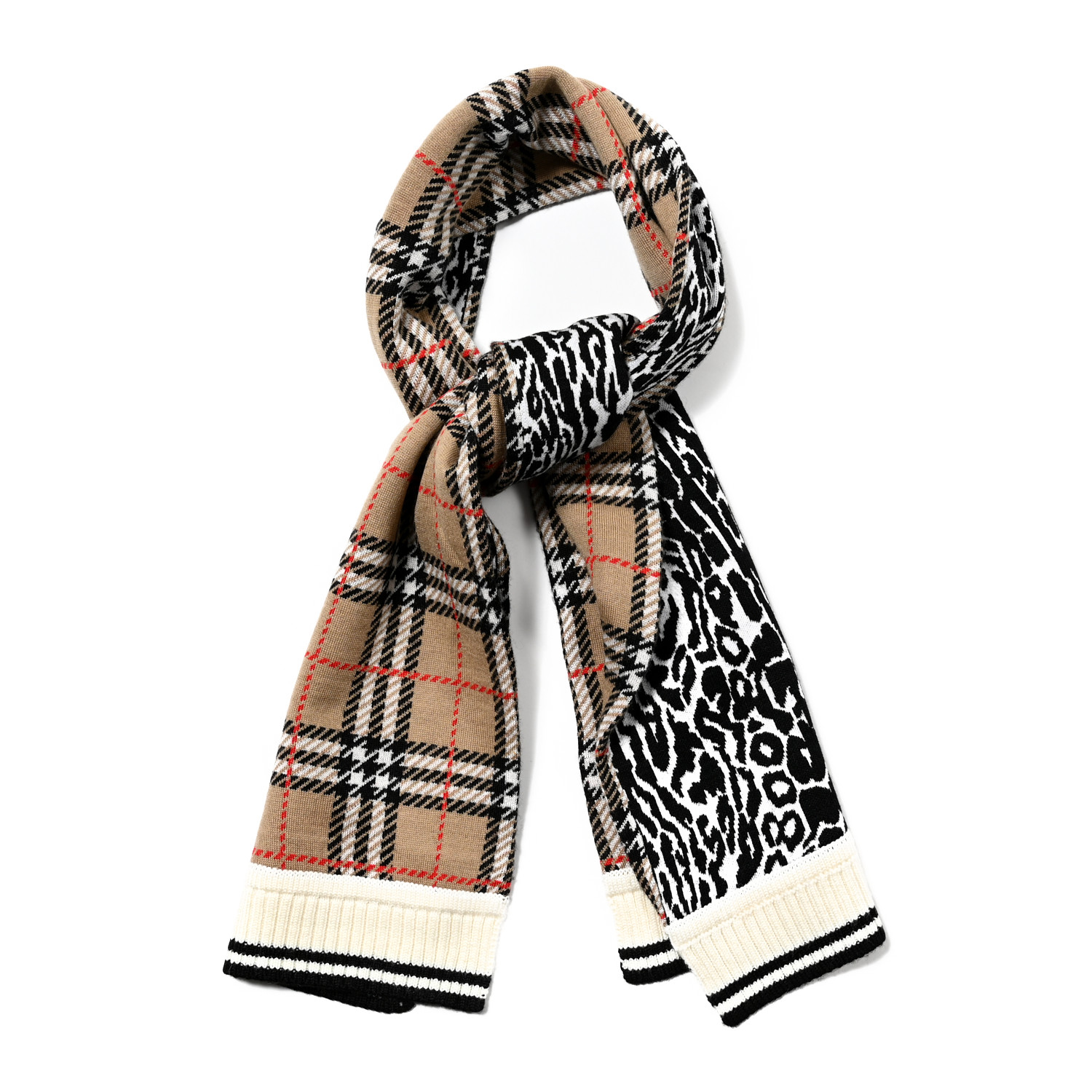 BURBERRY - BURBERRY 異素材 ファー ウール 牛革 毛皮 長袖 ニット 38 BURBERRY 異素材 ファー ウール 牛革 毛皮 長袖 ニット 38 トップス