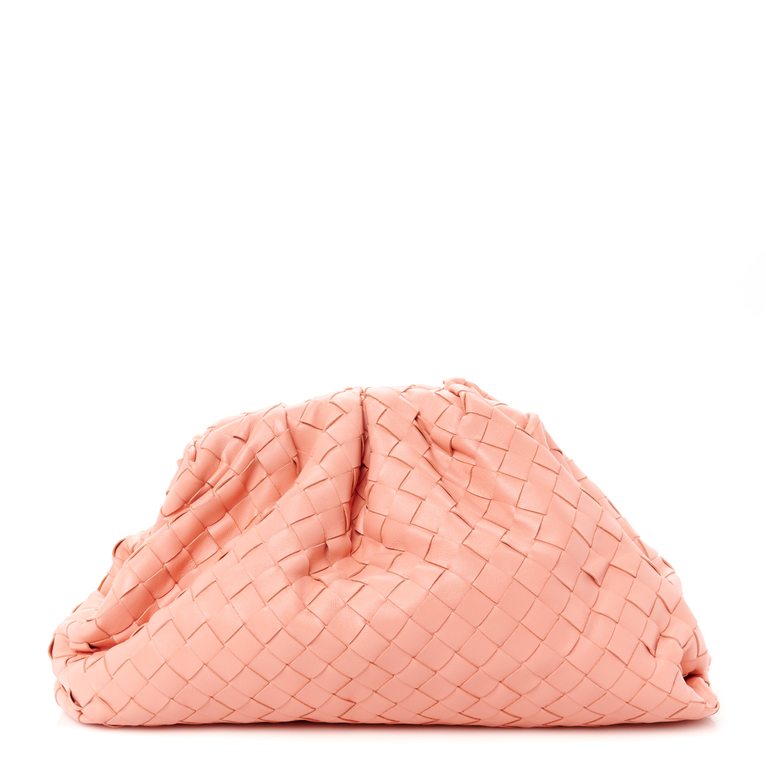 【BOTTEGA VENETA】Mini Pouch Peach BOTTEGA VENETA Nappa Intrecciato Teen Pouch Peach 1618155