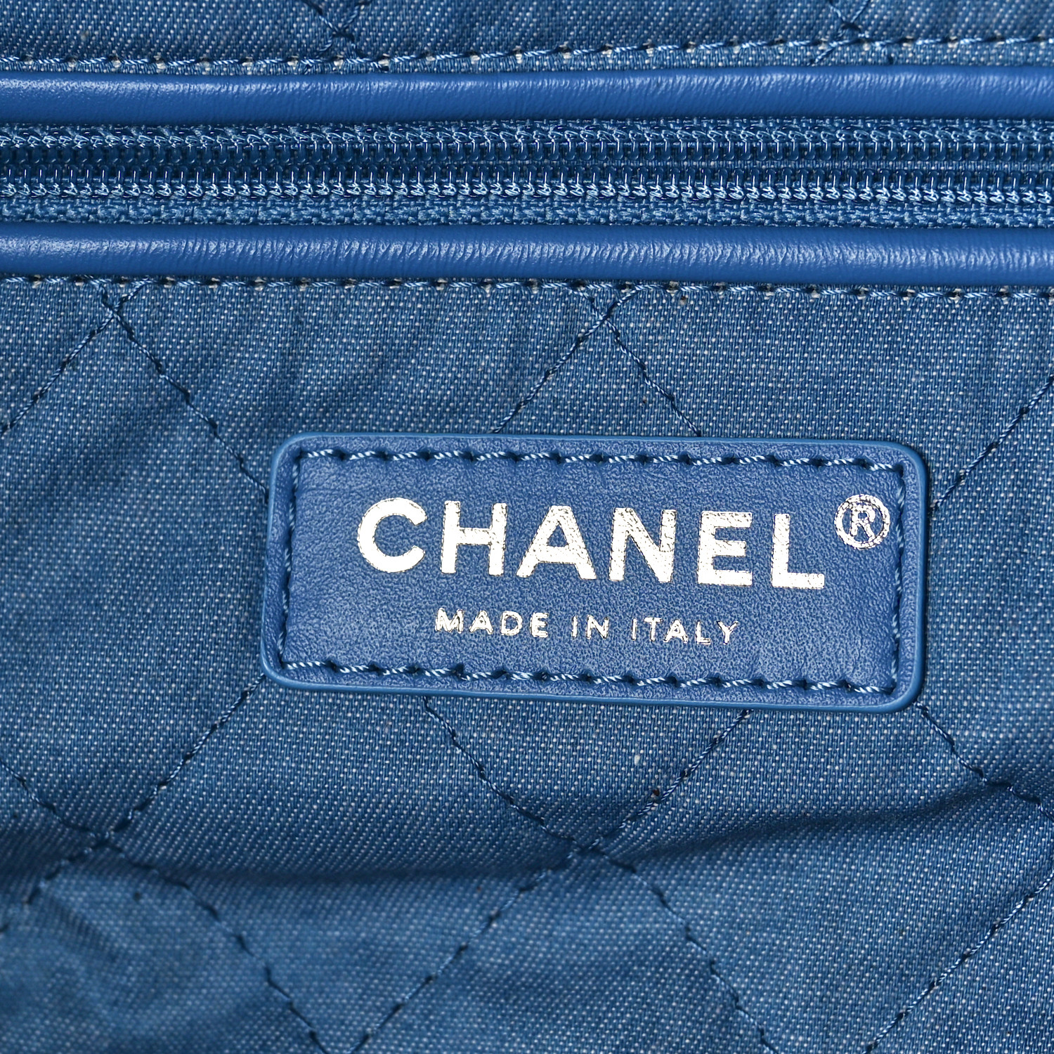 CHANEL Denim Sequin Chanel 22 Blue 1512148 | FASHIONPHILE
