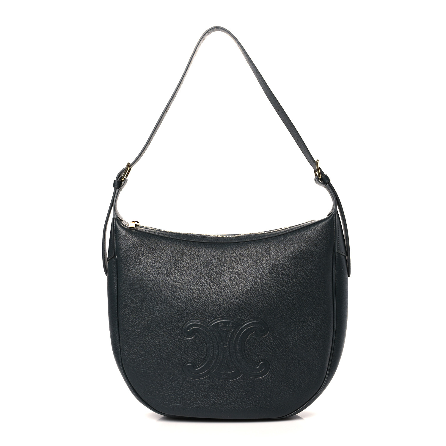 ハンドバッグ CELINE LARGE HELOISE SHOULDER BAG 117243GG118TB CELINE Calfskin Triomphe Heloise Shoulder Bag Slate Grey