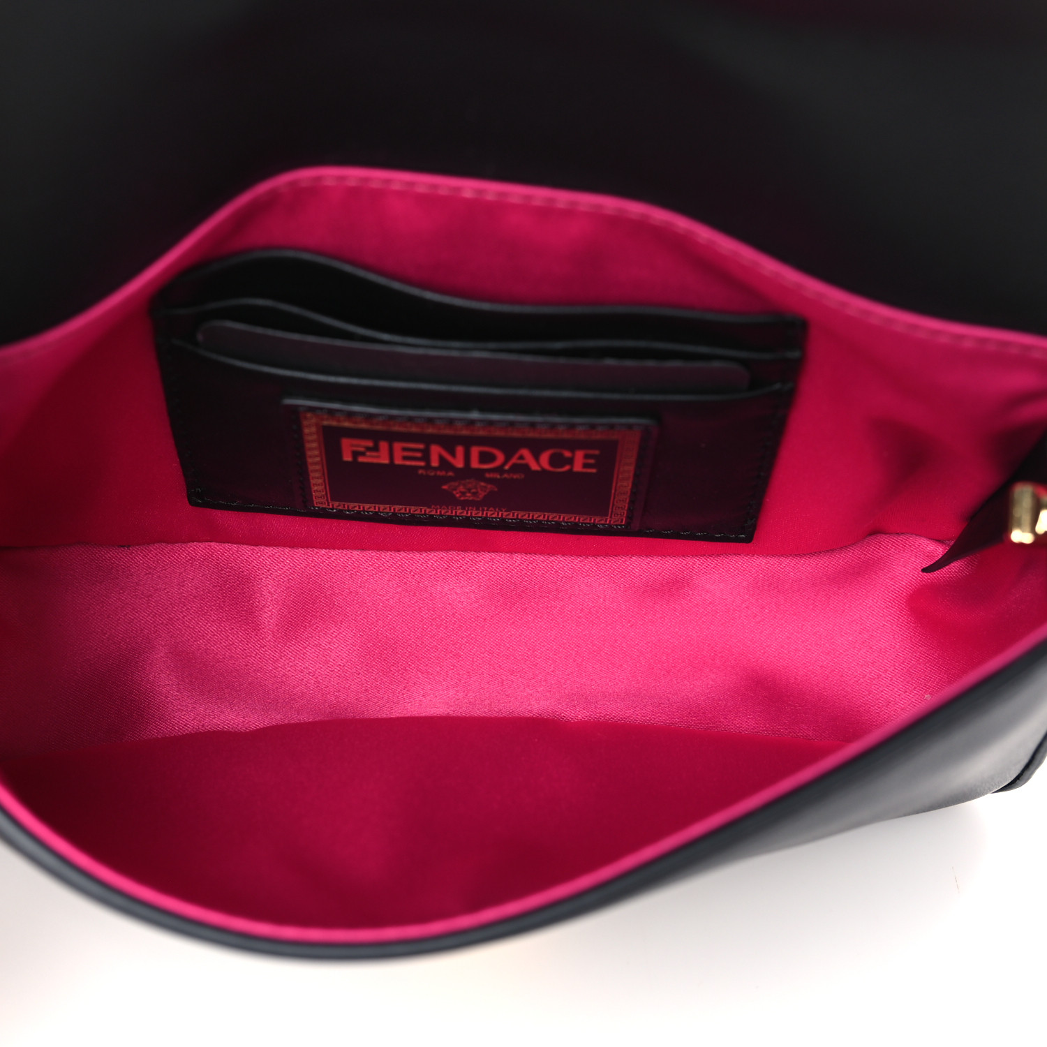 FENDI X VERSACE Vitello Seta Fendace Mini Brooch Baguette