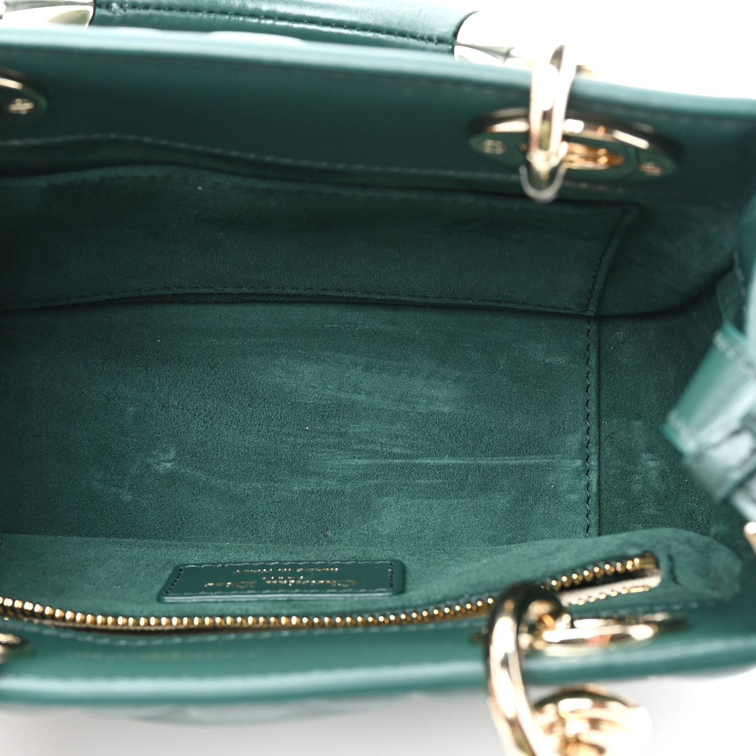 CHRISTIAN DIOR Calfskin Cannage Mini The Lady 95.22 Dark