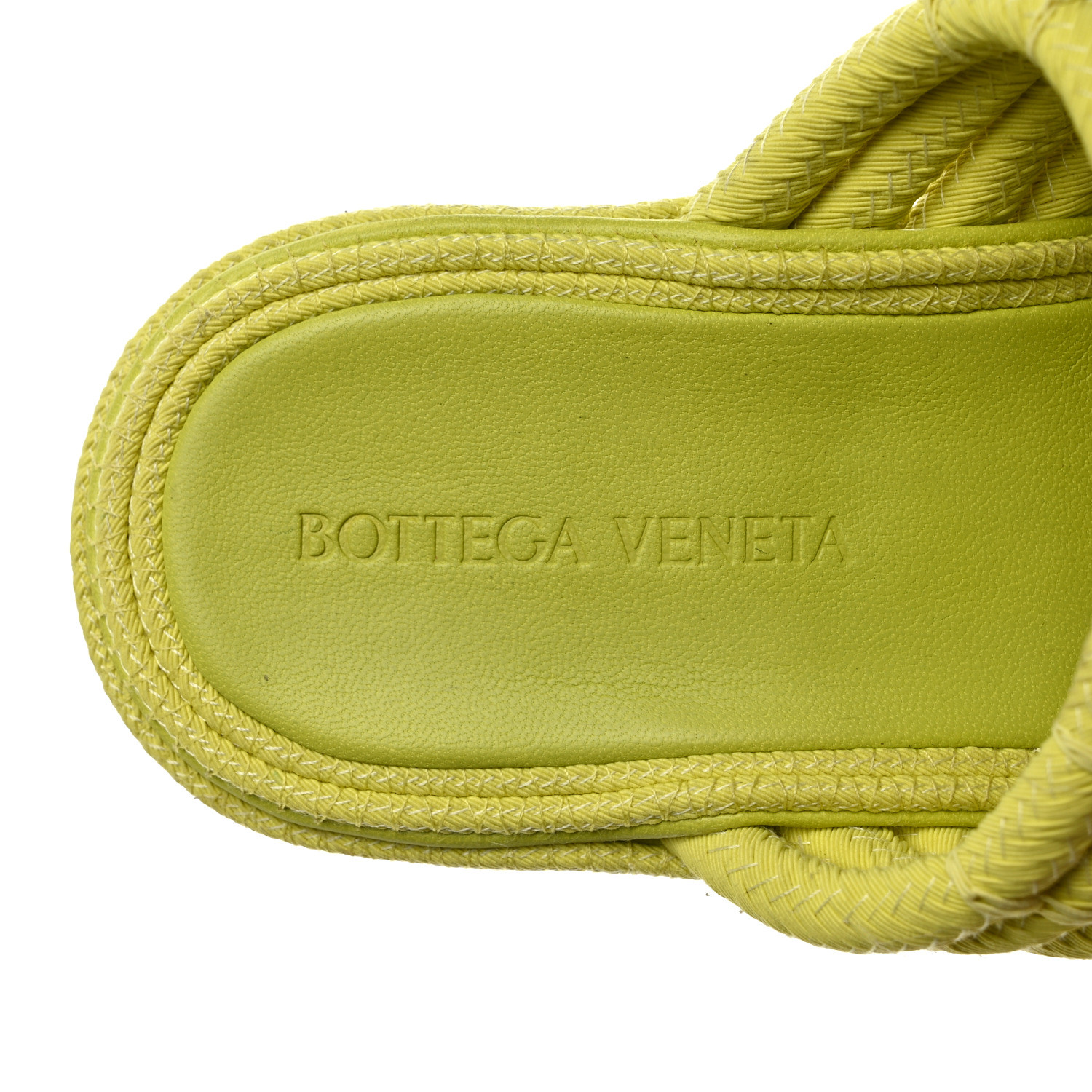 BOTTEGA VENETA String Knit Slide Platform Wedge Sandals 37.5