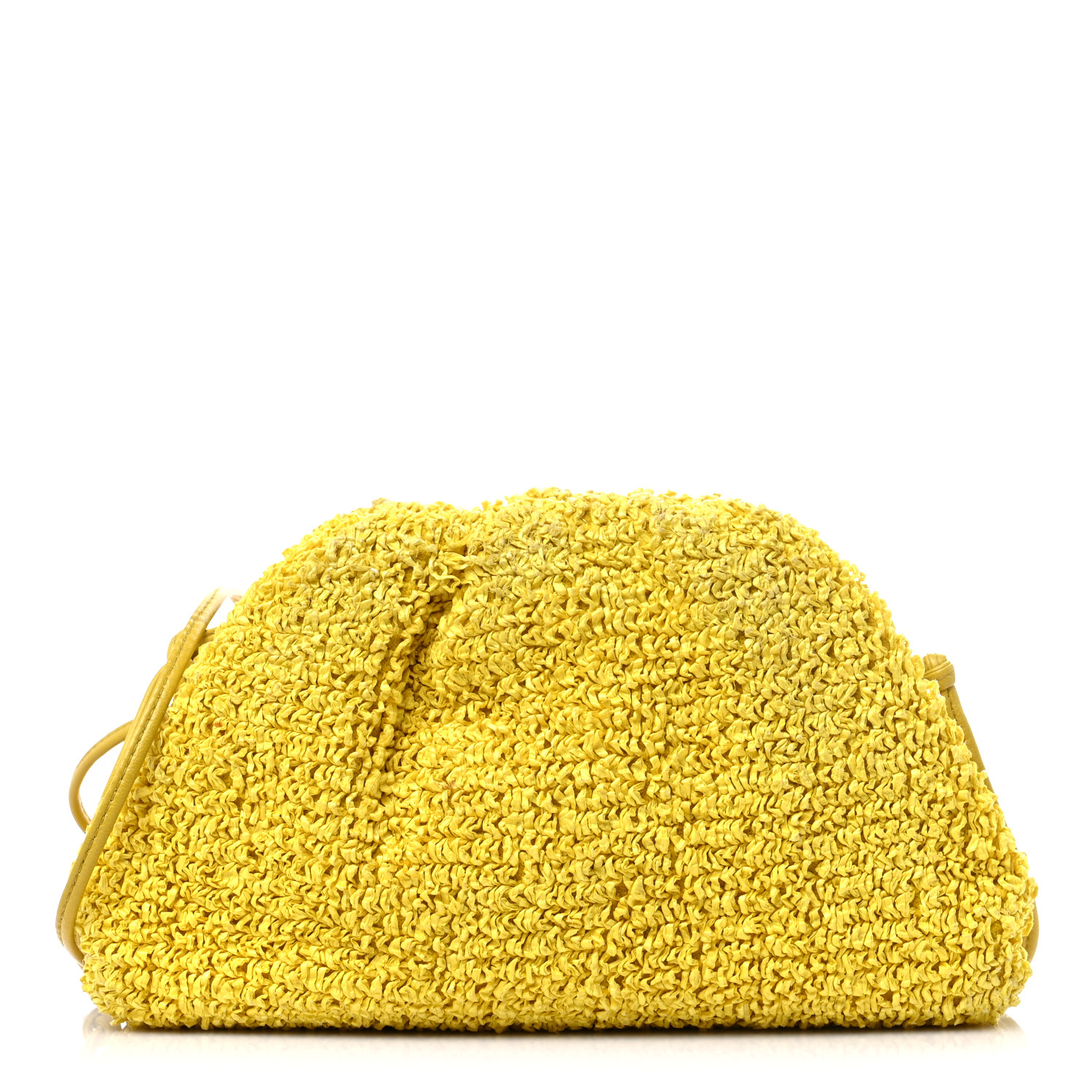 直営店☆BOTTEGA VENETA☆THE POUCH Boucle Raffia ポーチバッグ BOTTEGA VENETA Boucle Curly Raffia The Mini Pouch Parakeet