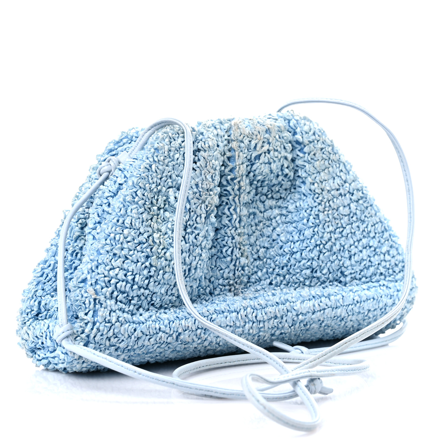 BOTTEGA VENETA Boucle Curly Raffia The Mini Pouch Bubble