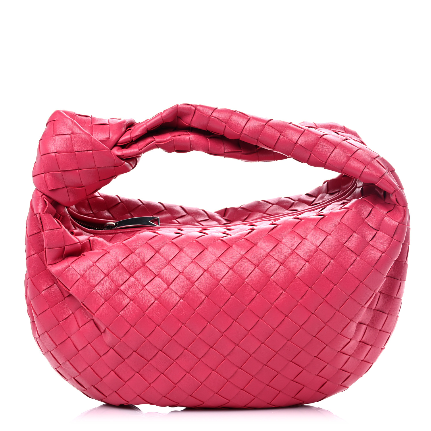 BOTTEGA VENETA Nappa Intrecciato Teen Jodie Hobo Cranberry