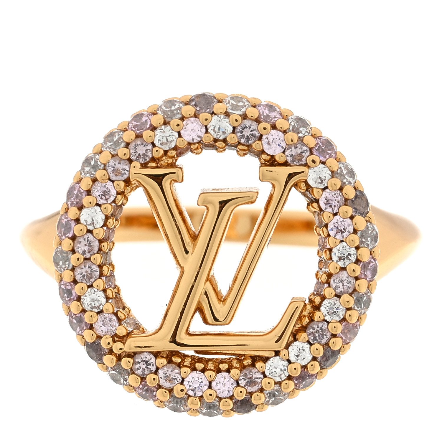 せ*り様 lui jewelry /ルイジュエリー thick ring LOUIS VUITTON Metal Crystal Louise Tresor Ring M Gold