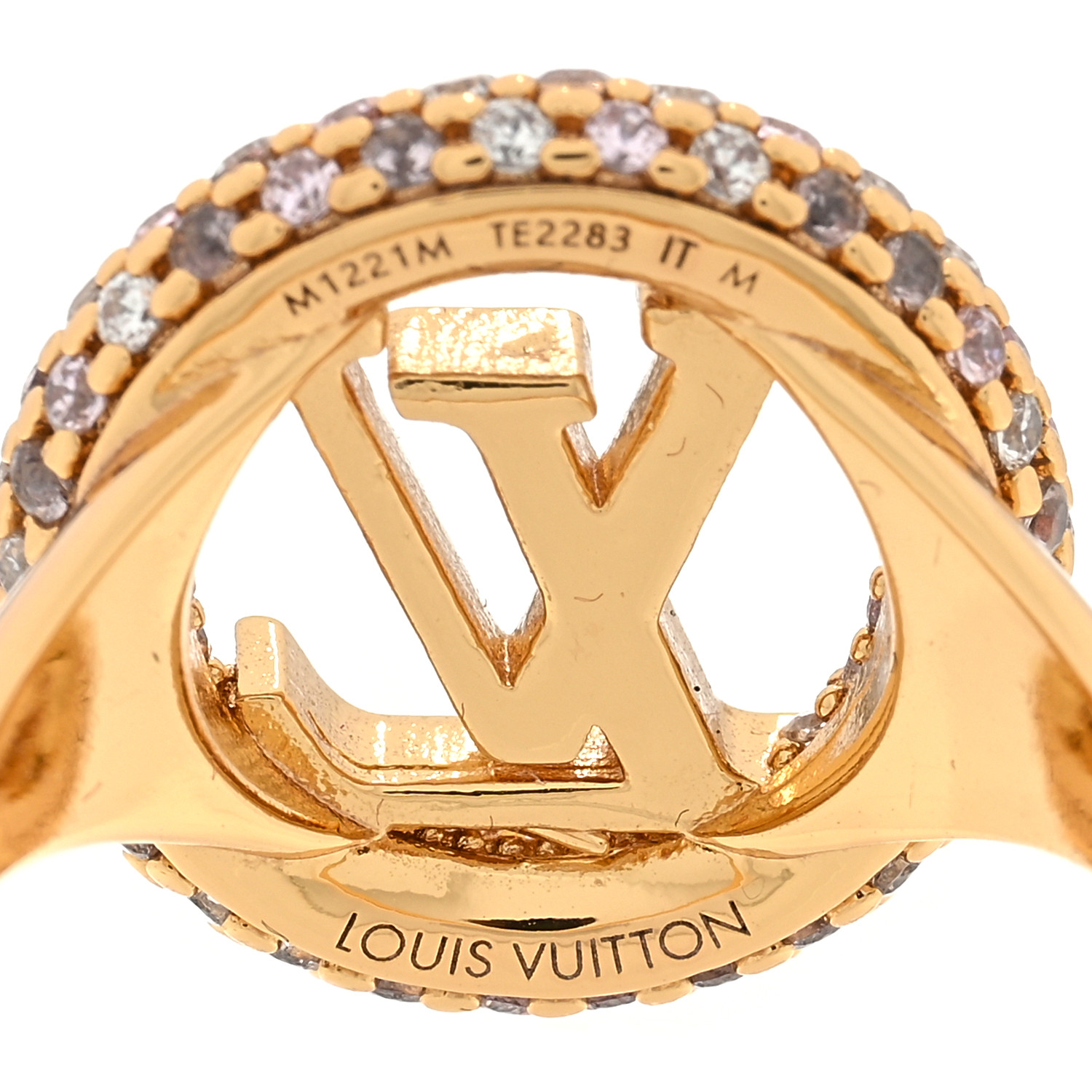 せ*り様 lui jewelry /ルイジュエリー thick ring LOUIS VUITTON Metal Crystal Louise Tresor Ring M Gold