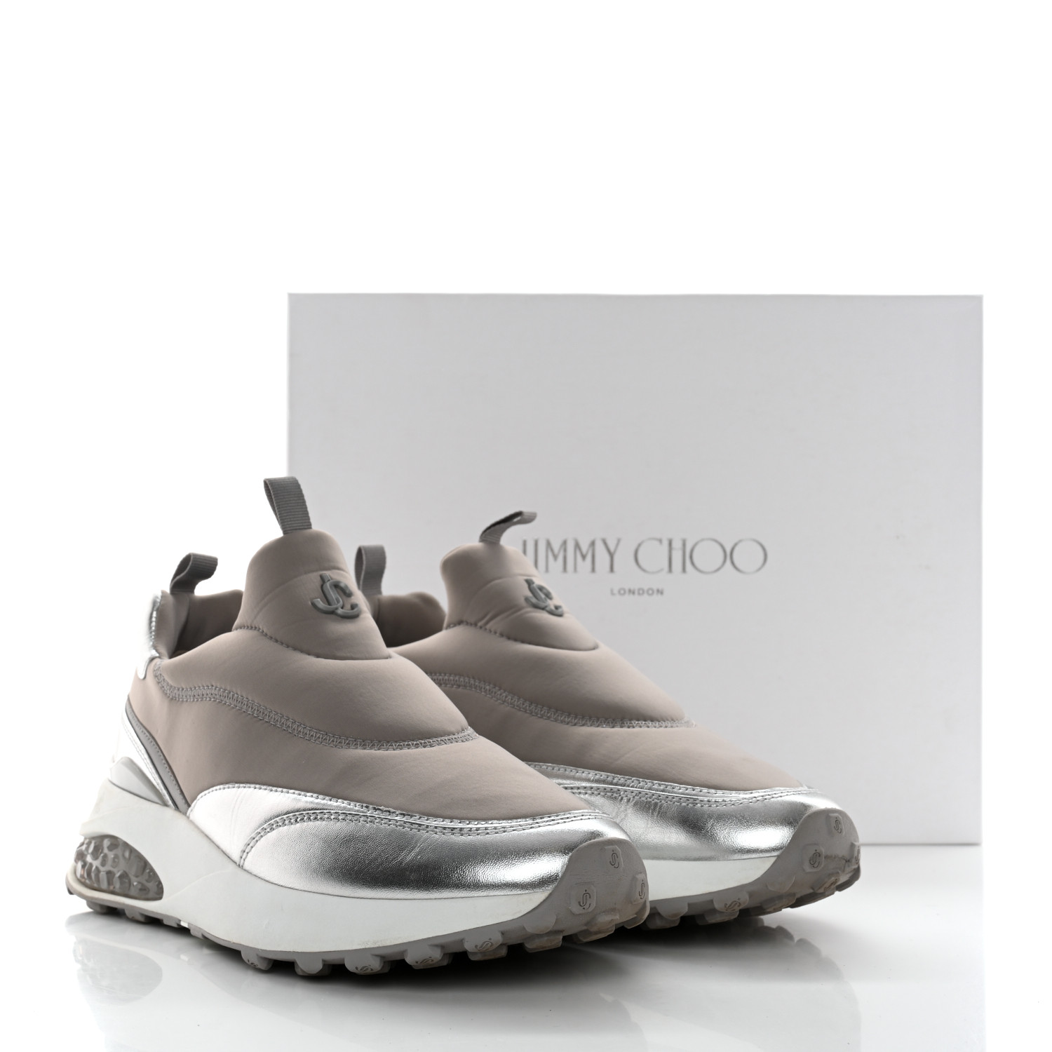 JIMMY CHOO Memphis Sneakers 39 Grey 1192959 | FASHIONPHILE