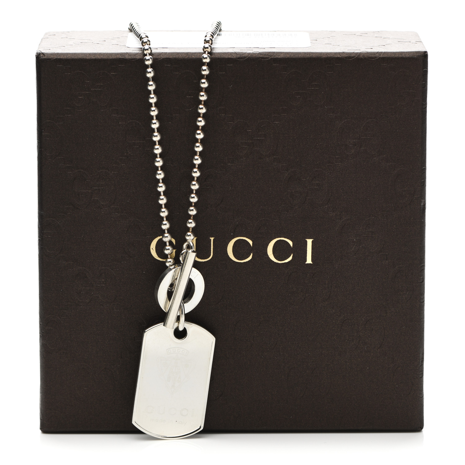 アクセサリー GUCCI Vintage Dog Tag Charm Necklace s-l1200.jpg