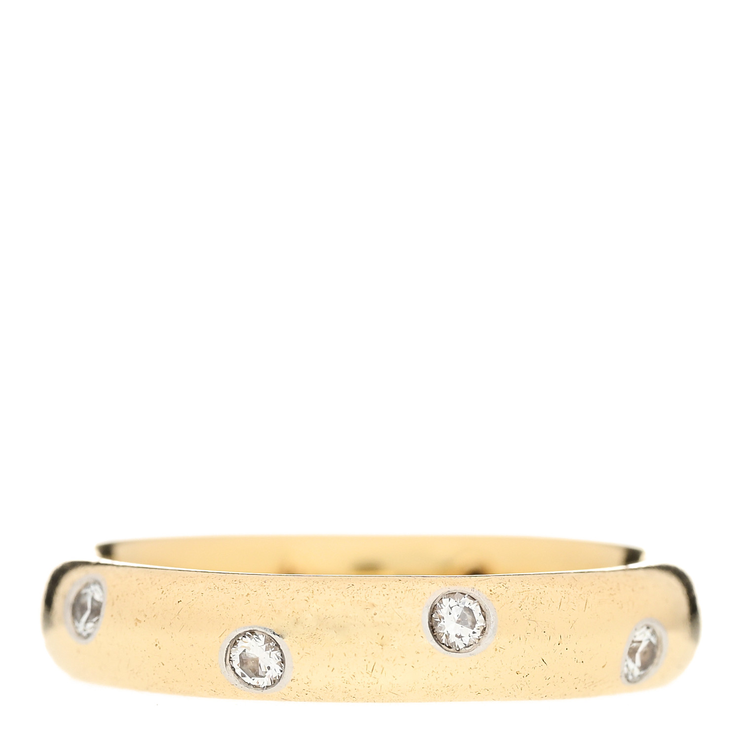 El loto ✨ティファニー TIFFANY 18K Yellow Gold Platinum Diamond 4mm Etoile Band