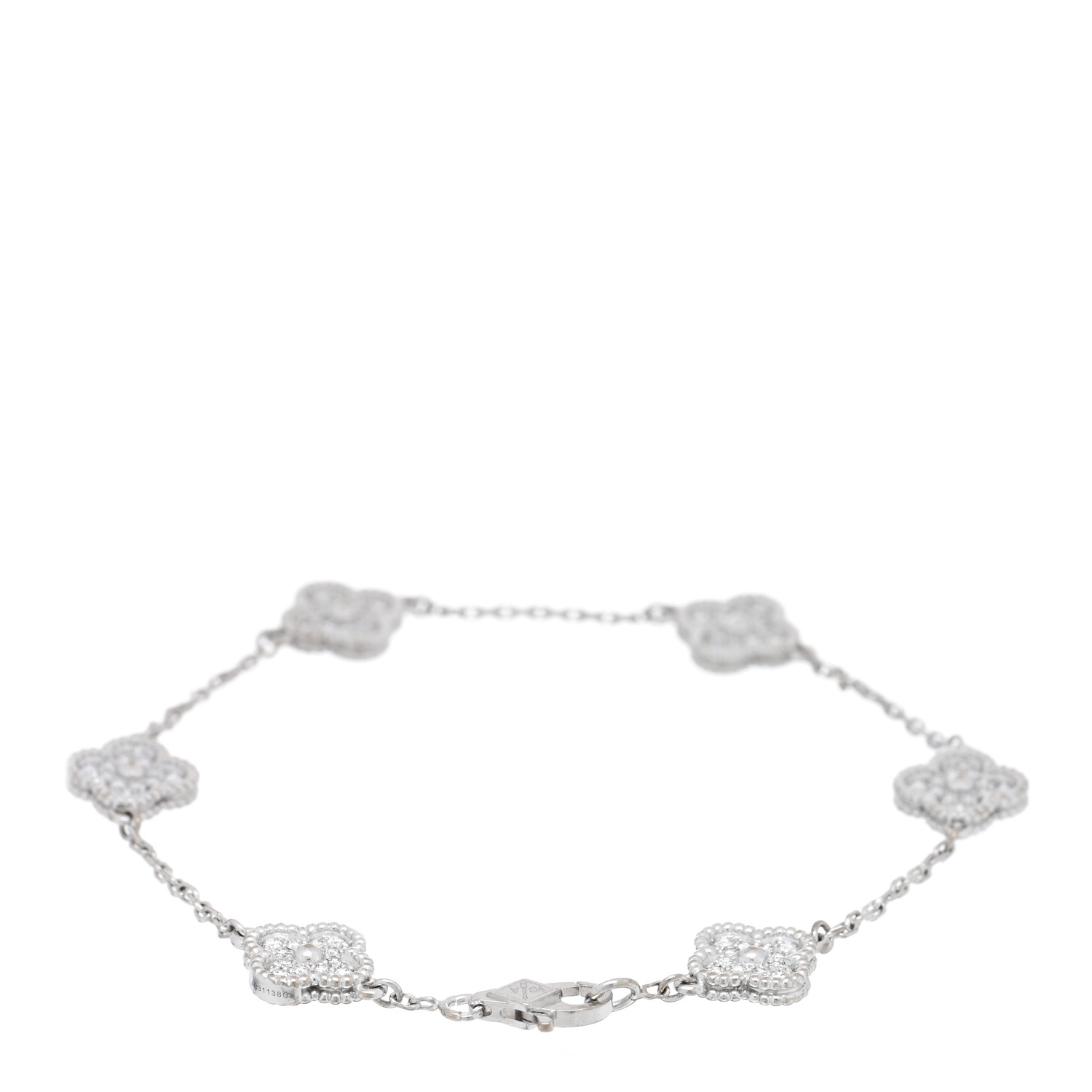 VAN CLEEF & ARPELS 18K White Gold Diamond 6 Motifs Sweet