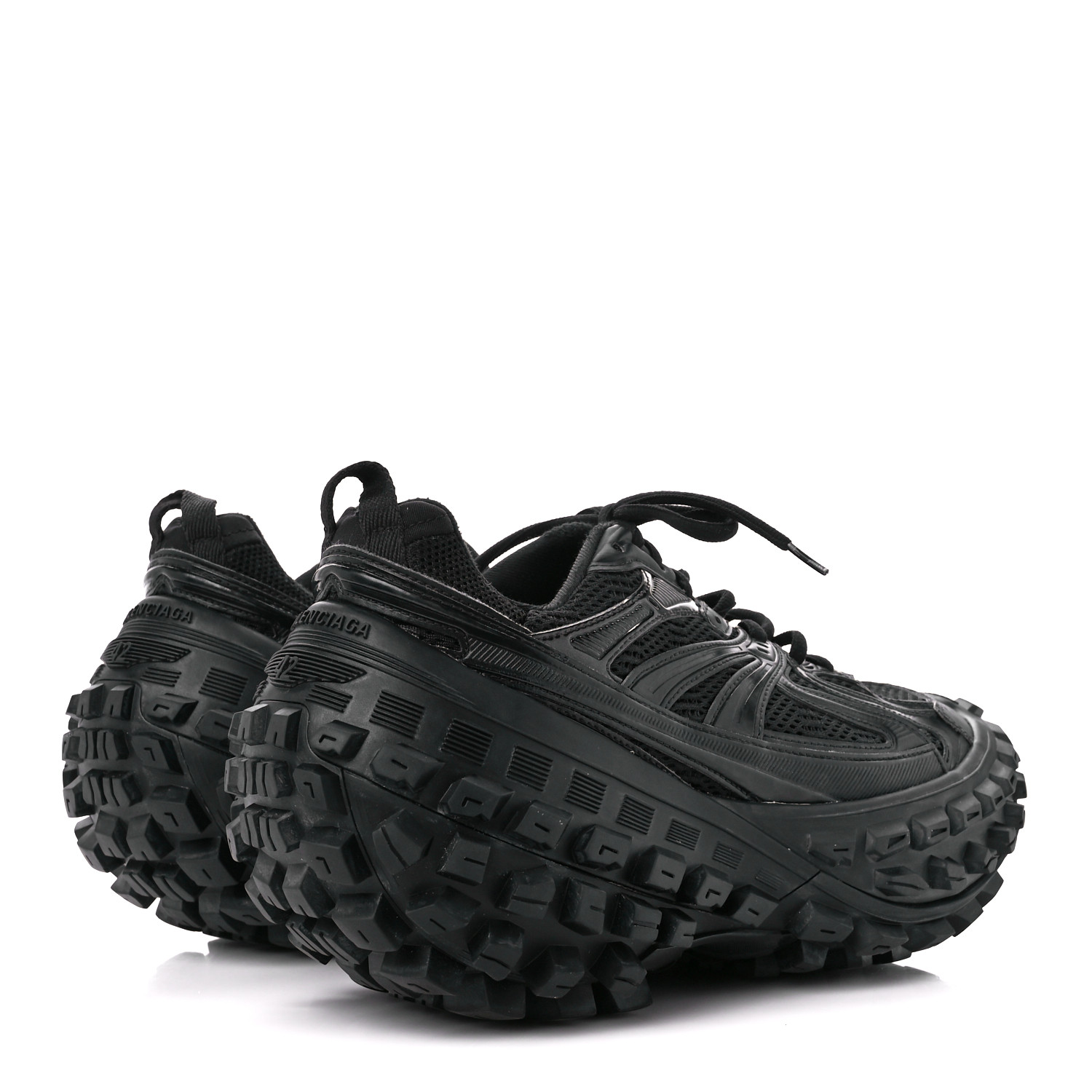 BALENCIAGA Mesh Nylon Mens Bouncer Sneakers 42 Black 1433625