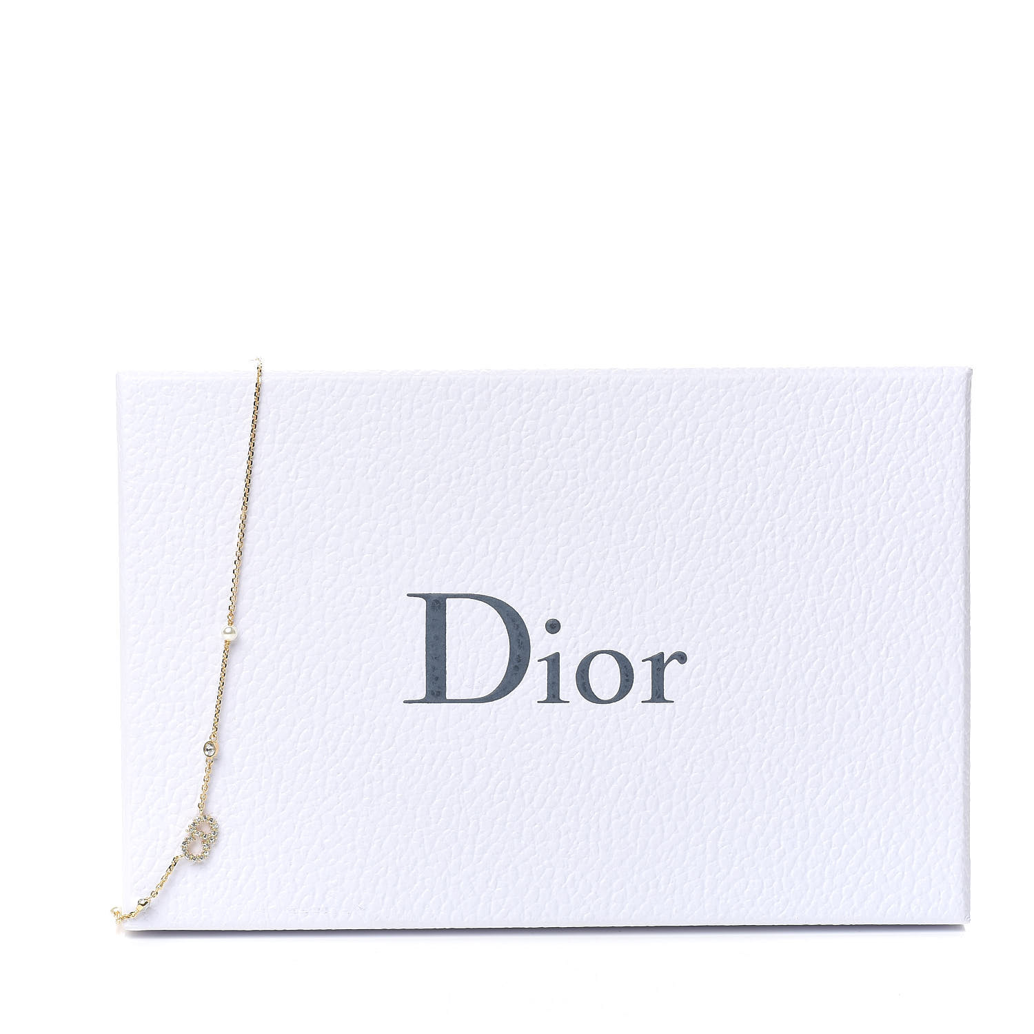 CHRISTIAN DIOR Metal Crystal Pearl Clair D Lune Necklace