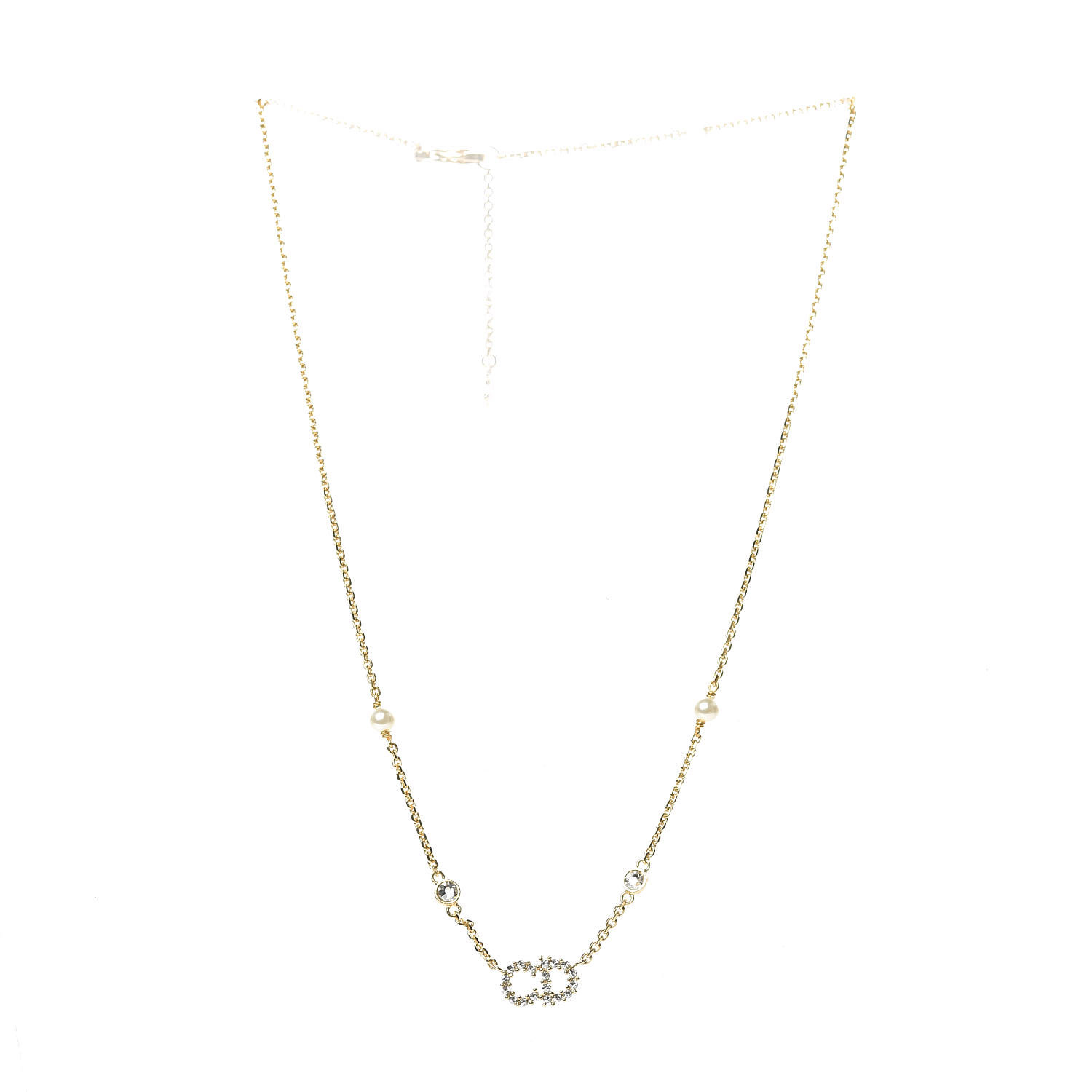 アクセサリー Christian Dior CLAIR D LUNE <><No.200> Clair D Lune Bracelet Gold-Finish Metal, White Resin Pearls