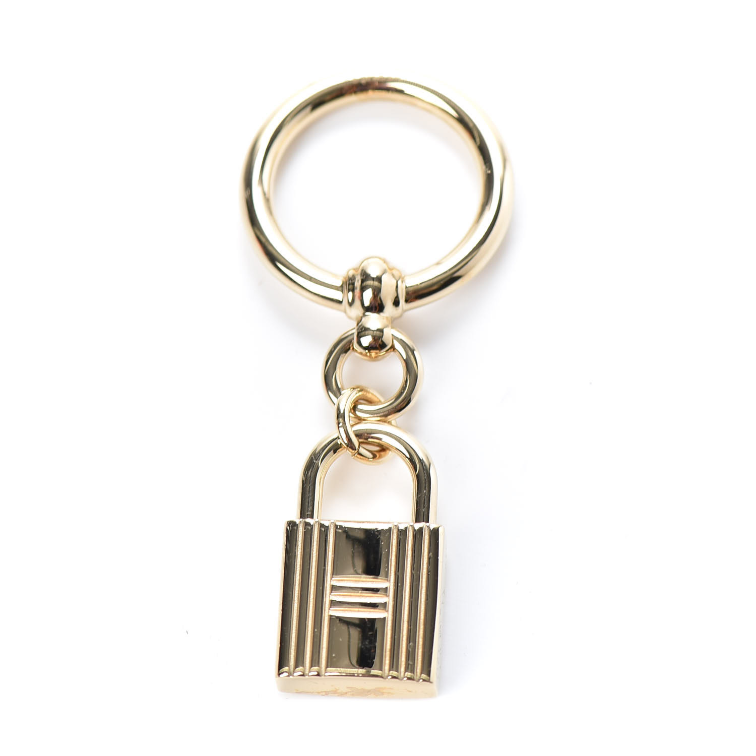 小物 HERMES Charms Cadenas scarf ring HERMES Permabrass Loop Charms Cadenas Scarf Ring Gold 707599