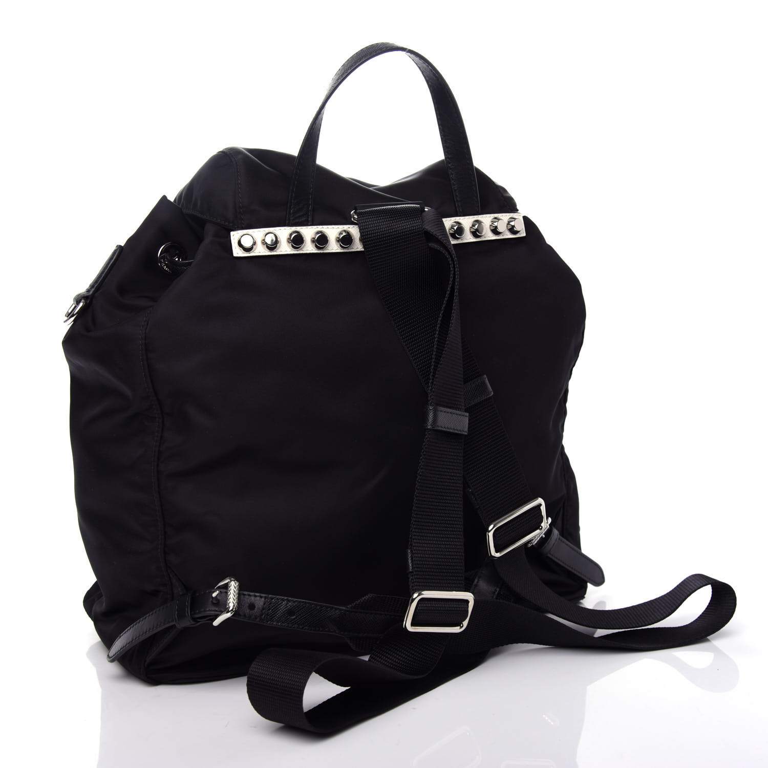 バッグ Prada 18SS New Vela Studs Backpack PRADA Nylon New Vela Monochrome Studded Backpack Black