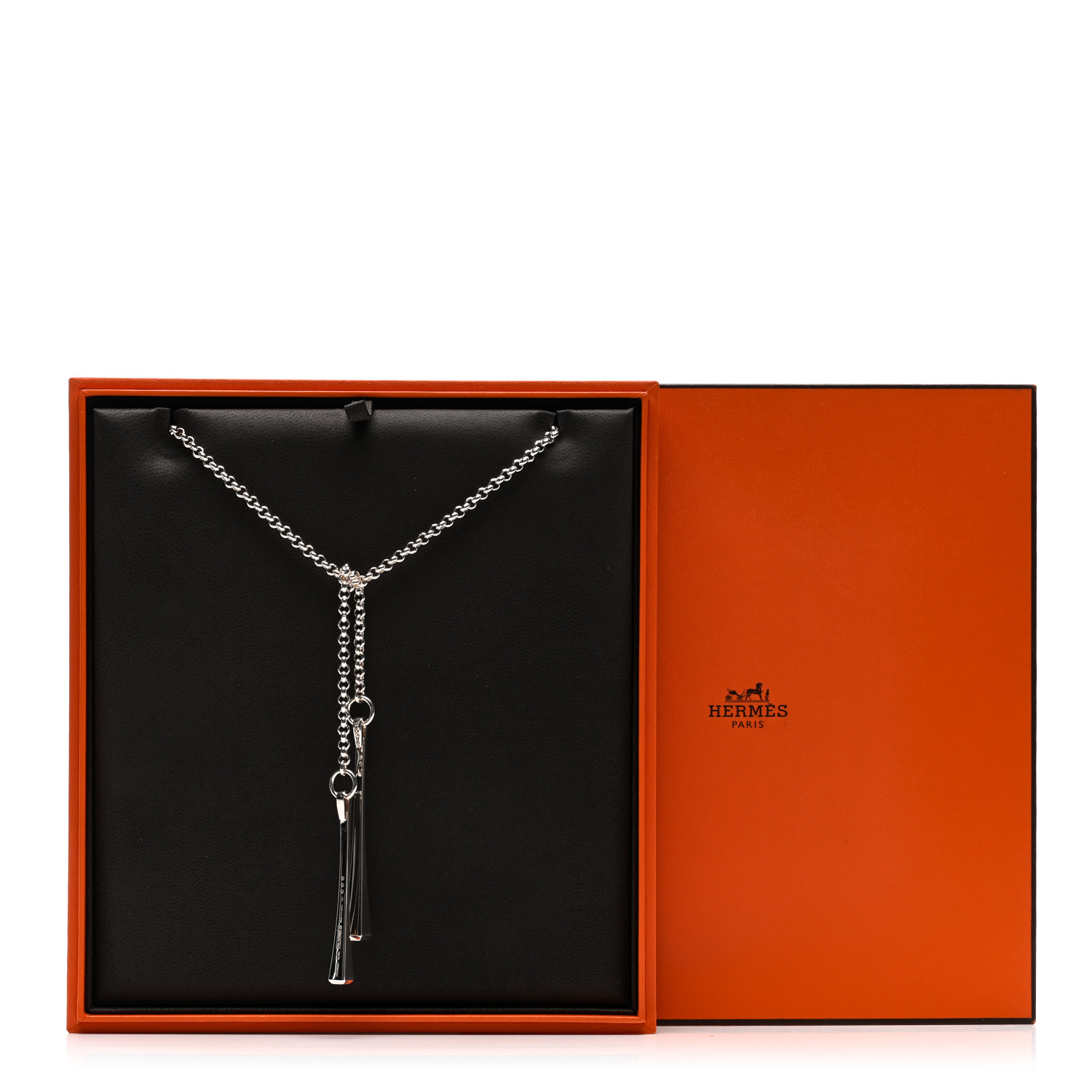 上品*おしゃれ♪【HERMES】Clou de forge lariat necklace HERMES Sterling Silver Clou de Forge Lariat Necklace 1283824
