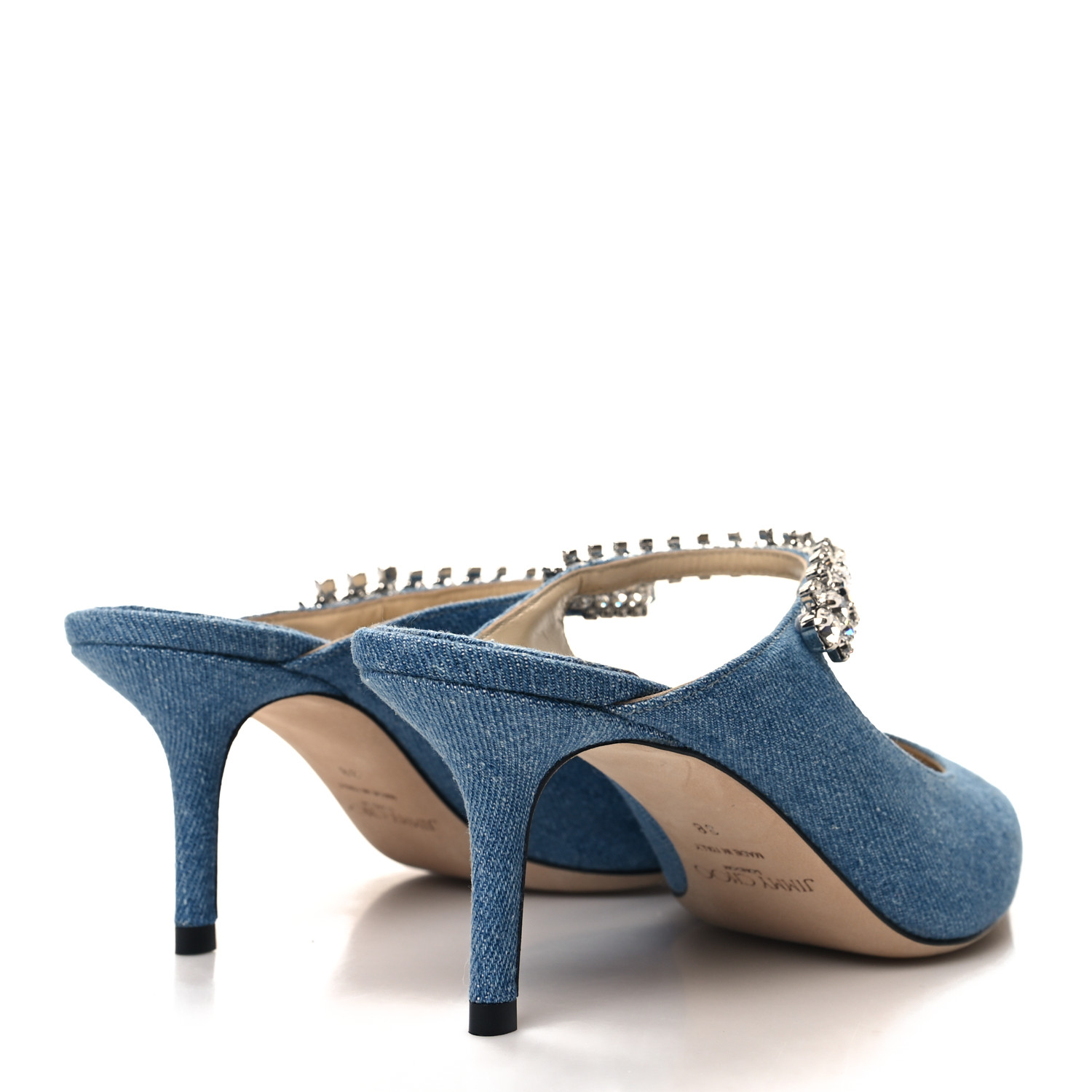 JIMMY CHOO デニムブルー JIMMY CHOO ジミーチュウ JUNO ショルダーバッグ デニム ブルー