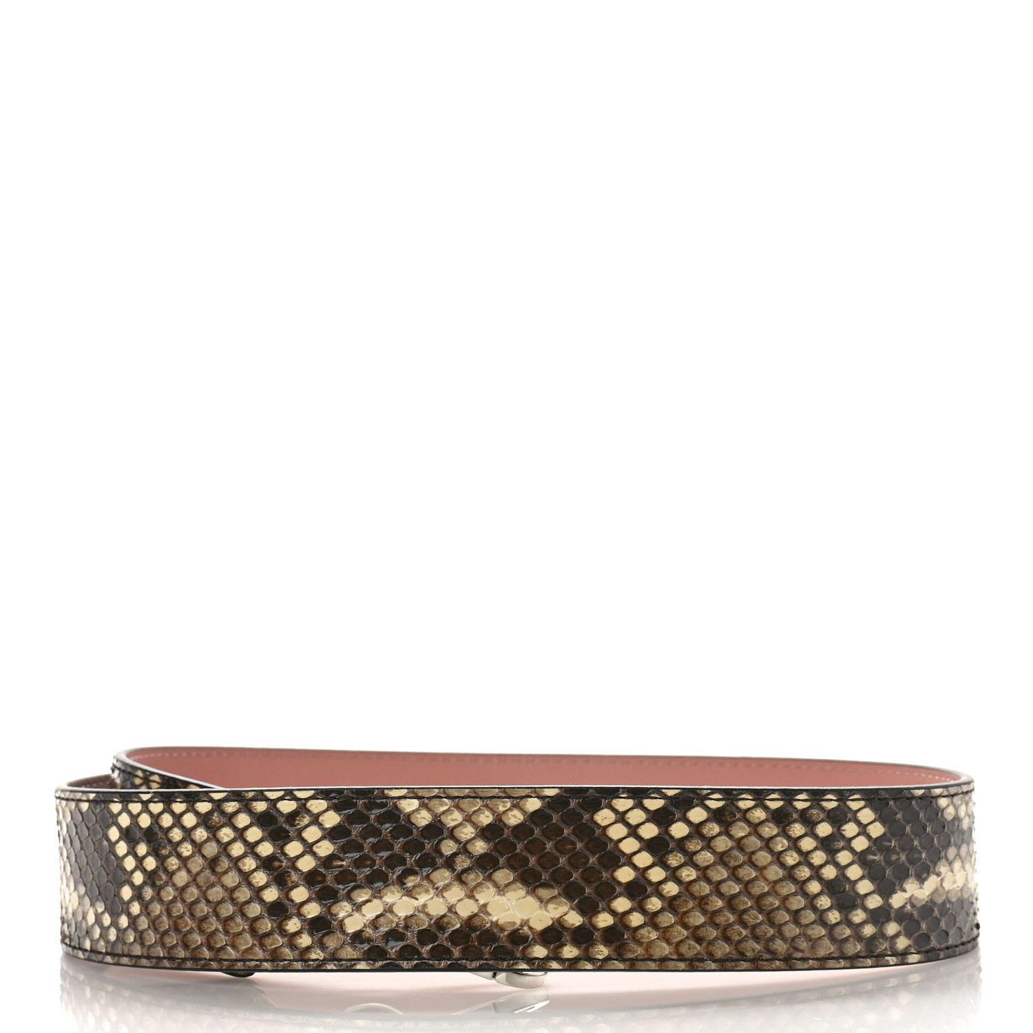【makamakamakaron】Louis Vuitton ベルト LOUIS VUITTON Snakeskin Bandouliere Shoulder Strap Natural