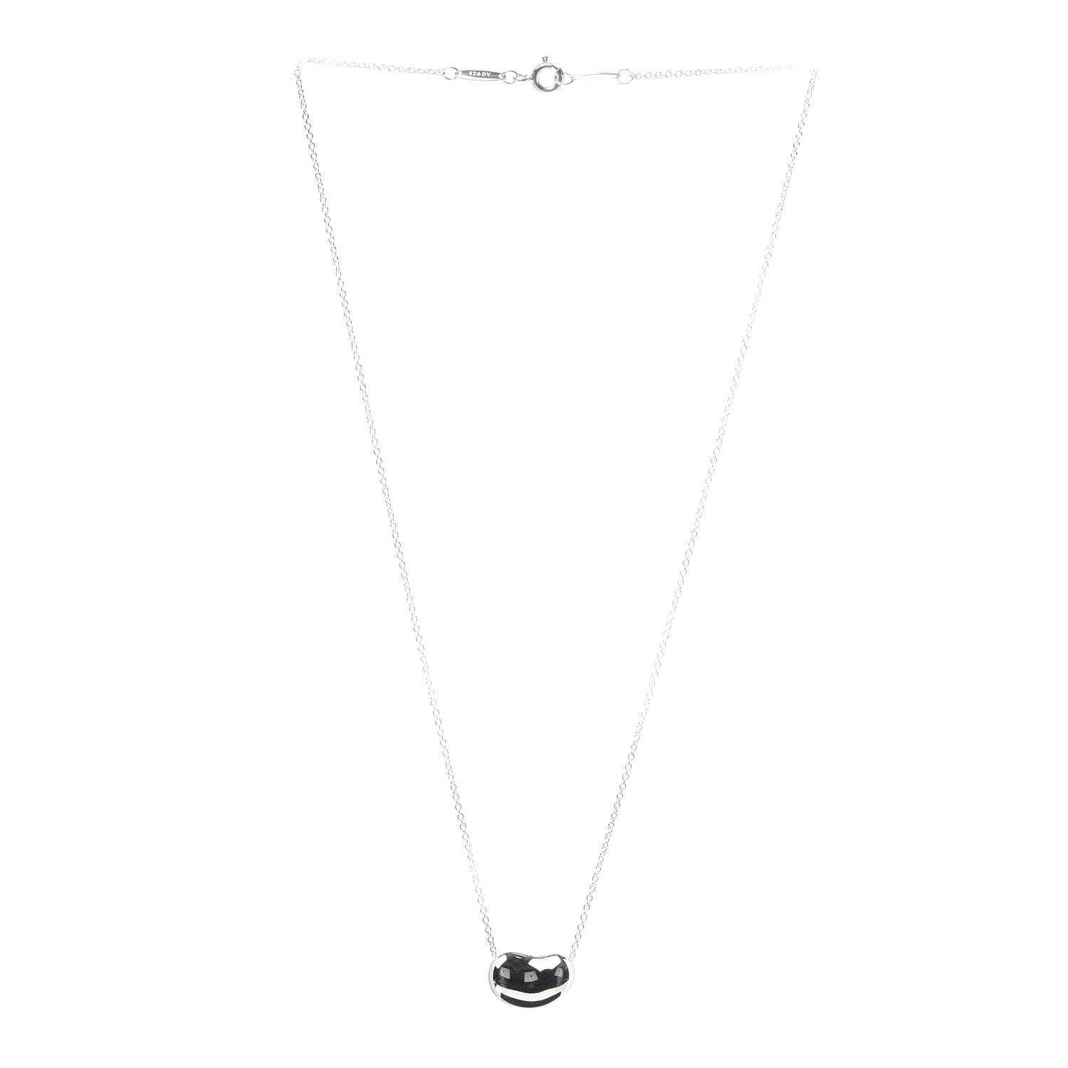 TIFFANY Sterling Silver 14mm Elsa Peretti Bean Pendant