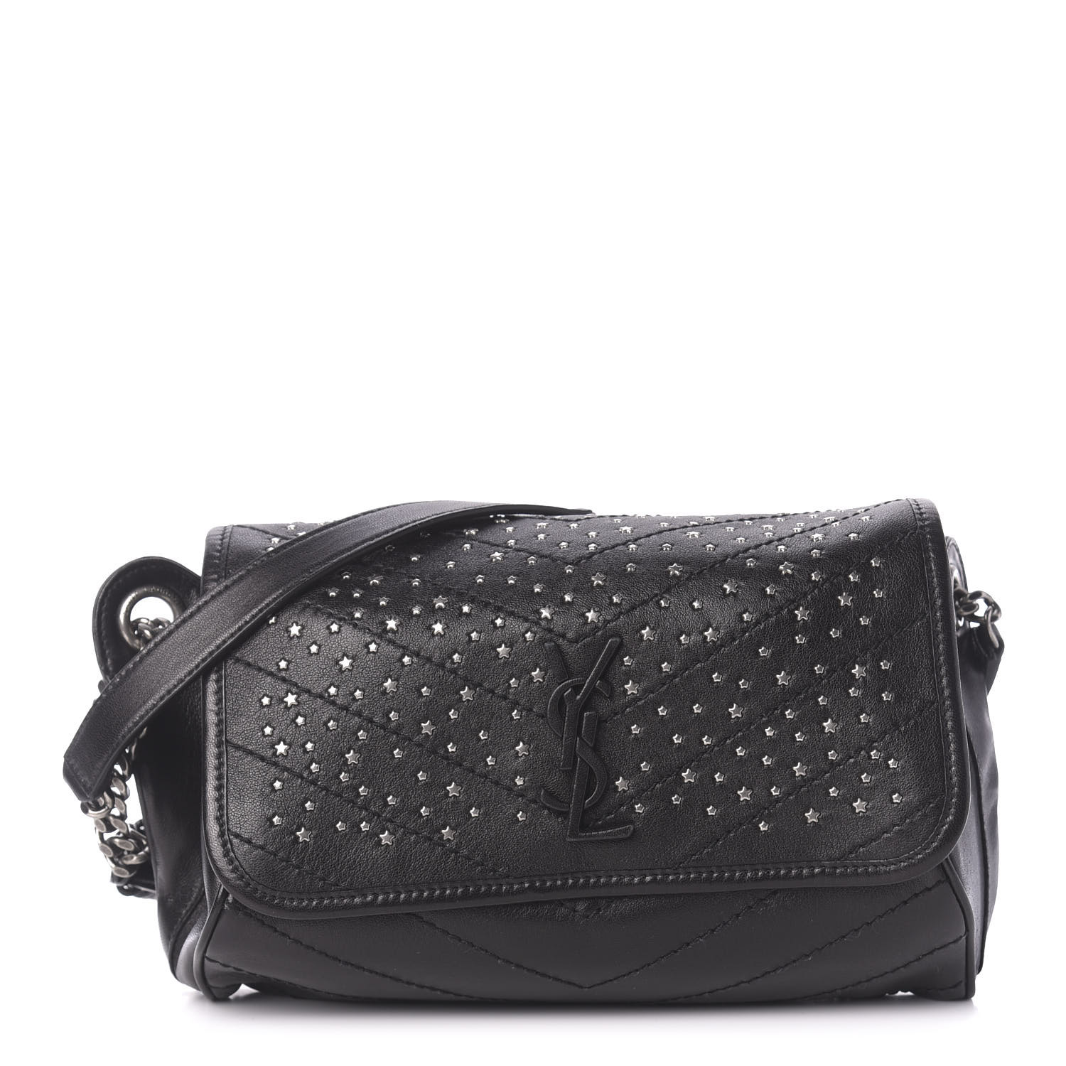 ■Saint Laurent■ Small Monogram Niki Nylon Bucket Bag Black Saint Laurent Men's Niki Small YSL Bucket Crossbody Bag in