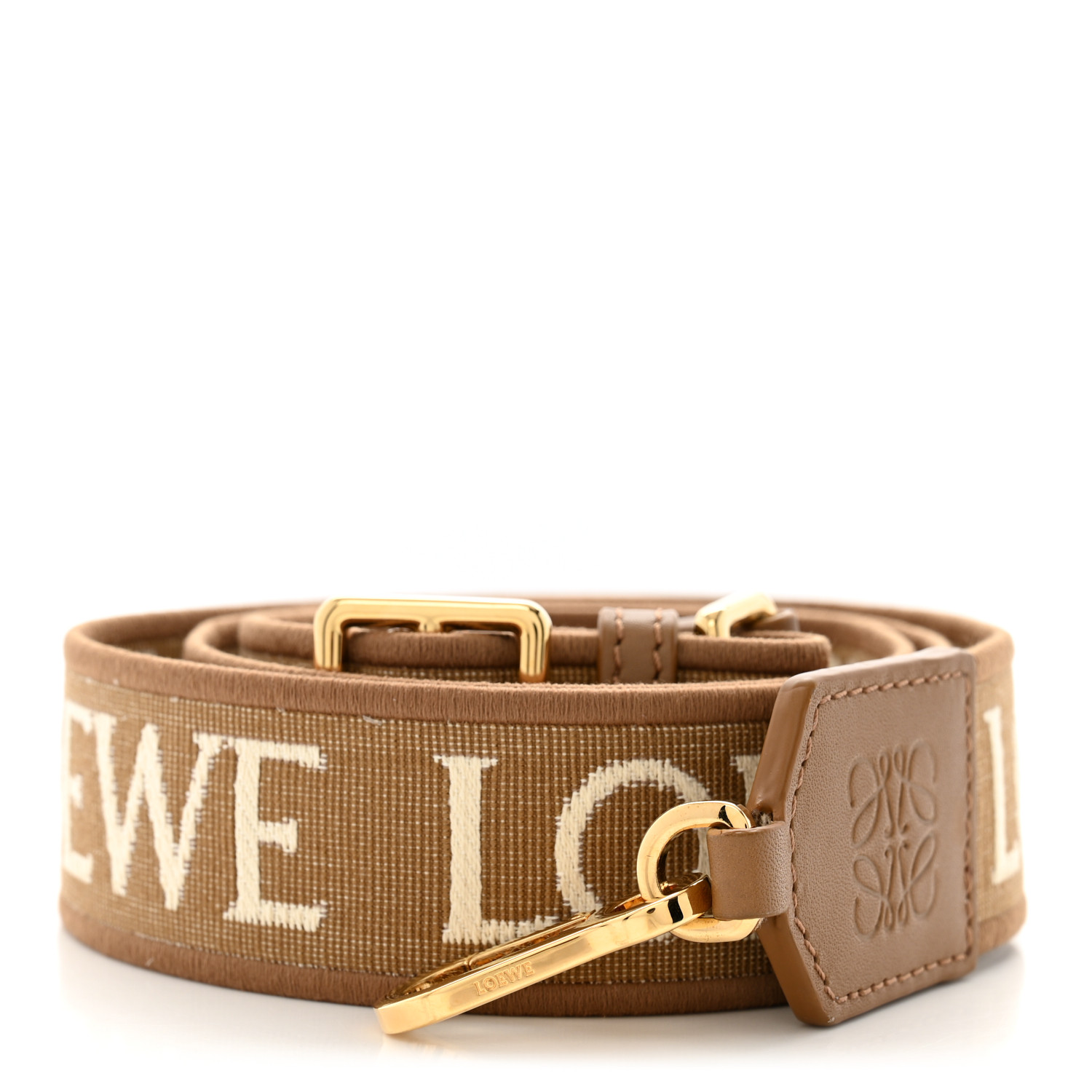 【国内発送】Anagram strap in jacquard and calfskin Anagram strap in jacquard and calfskin Black - LOEWE