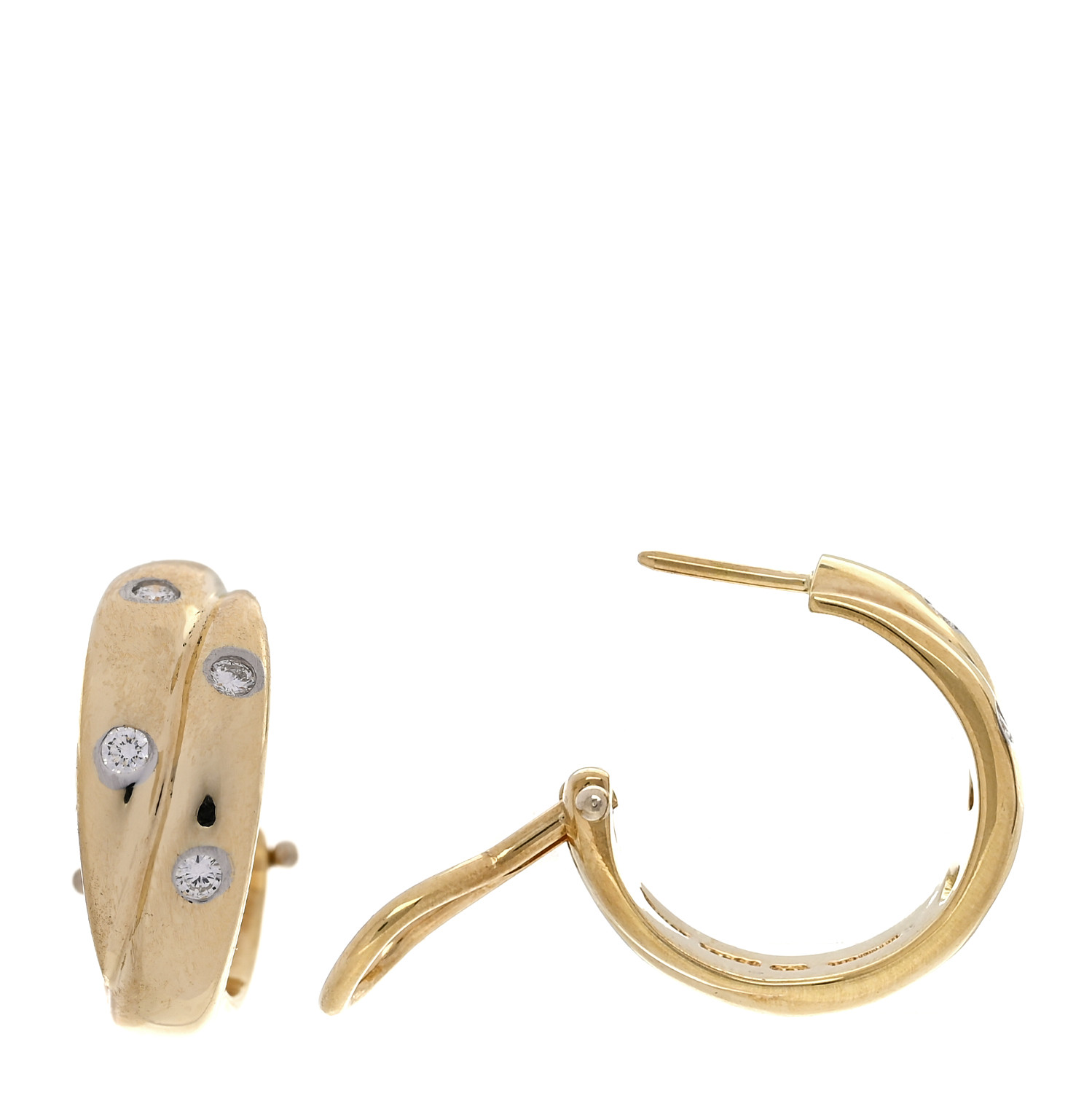 étoile TIFFANY 18K Yellow Gold Platinum Diamond Crossover Etoile