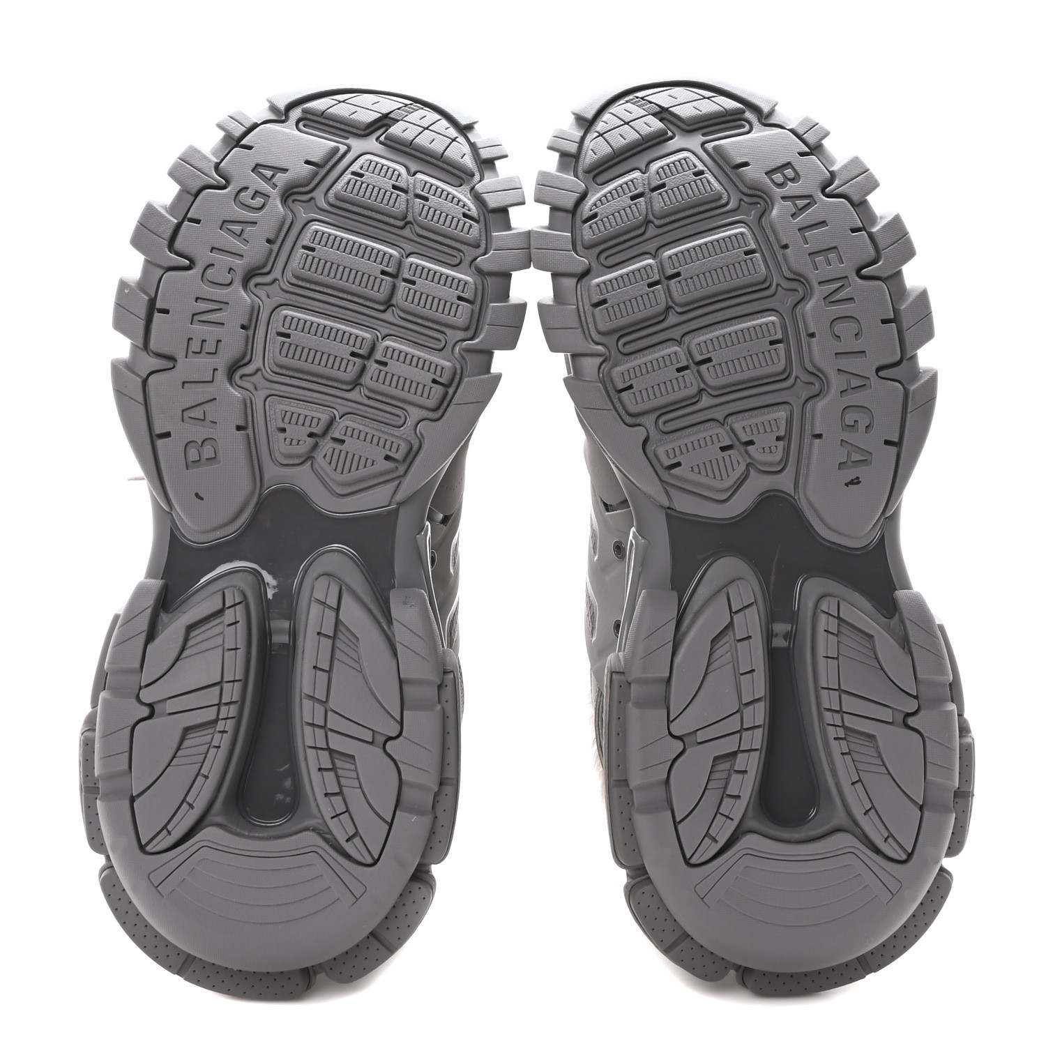 Balenciaga Track Sneakers グレー ファー BALENCIAGA Mesh Rubber Faux Fur Track Sneakers 41 Grey