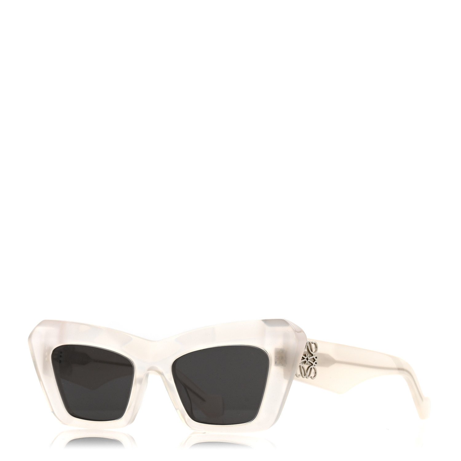 サングラス LOEWE WHITE ACETATE SUNGLASSES LOEWE Acetate Cat Eye Sunglasses LW40036I White 1665812