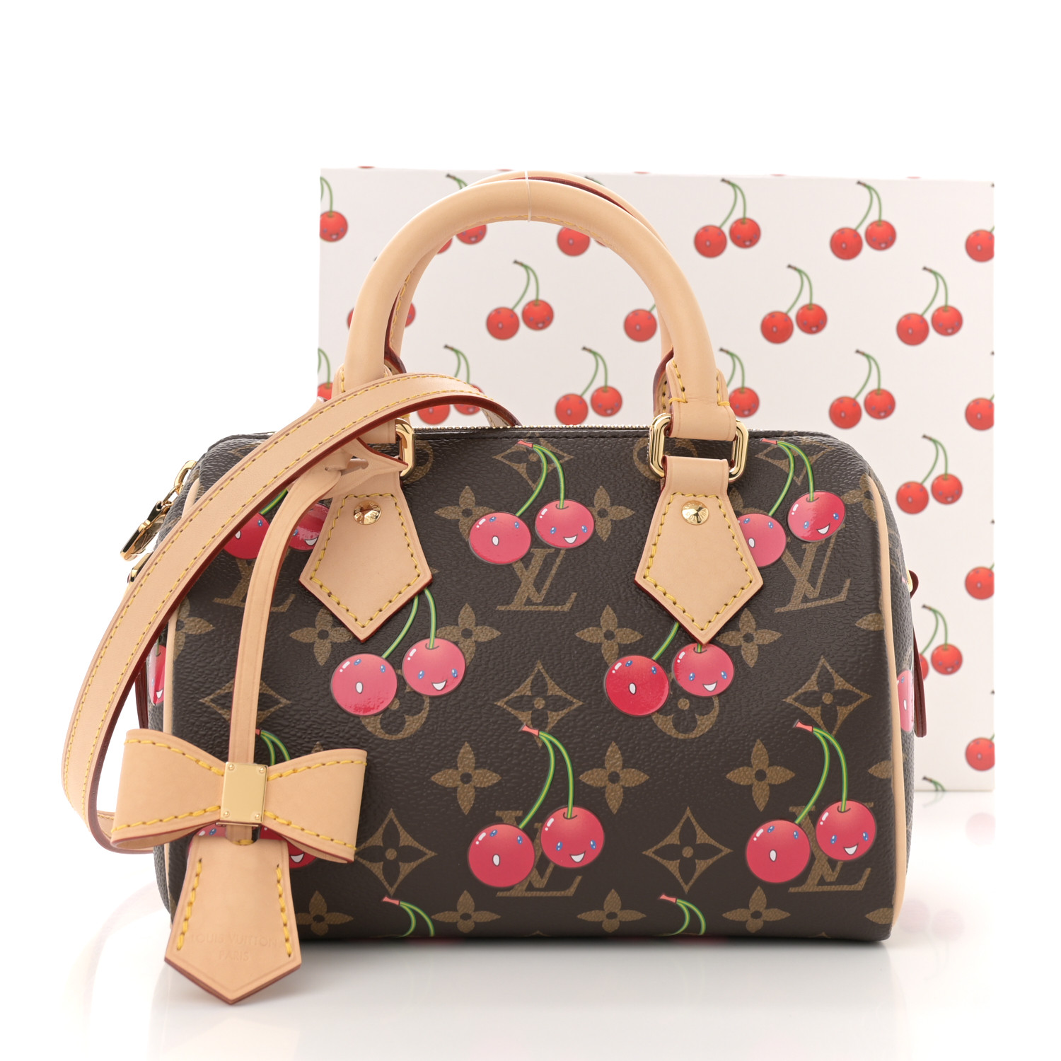 【愛らしいチェリー柄】Louis Vuitton スピーディ20（チェリー) LOUIS VUITTON LV X TM Monogram Cerises Speedy Bandouliere 20