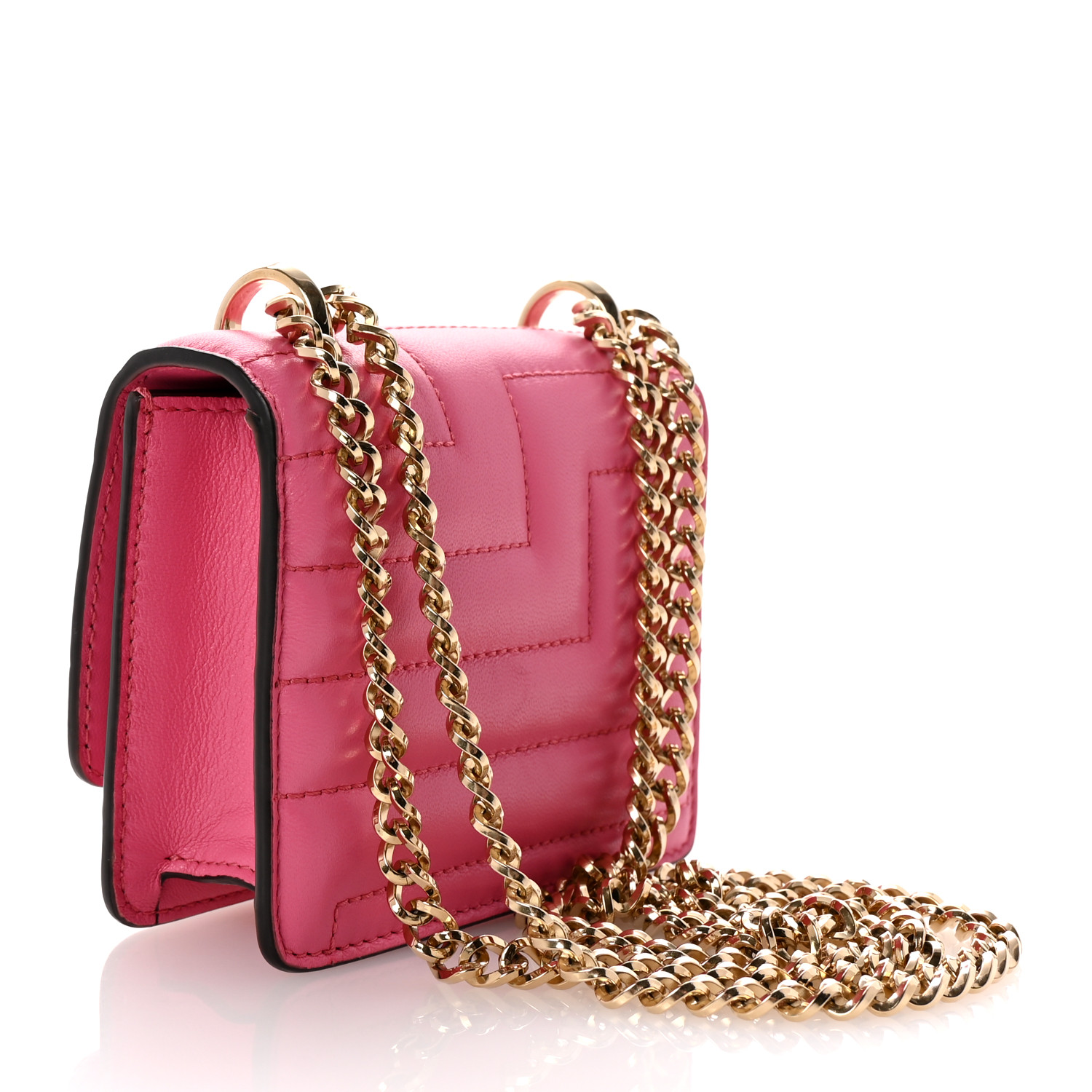 JIMMY CHOO Nappa Quilted Varenne Micro Avenue Quad Candy
