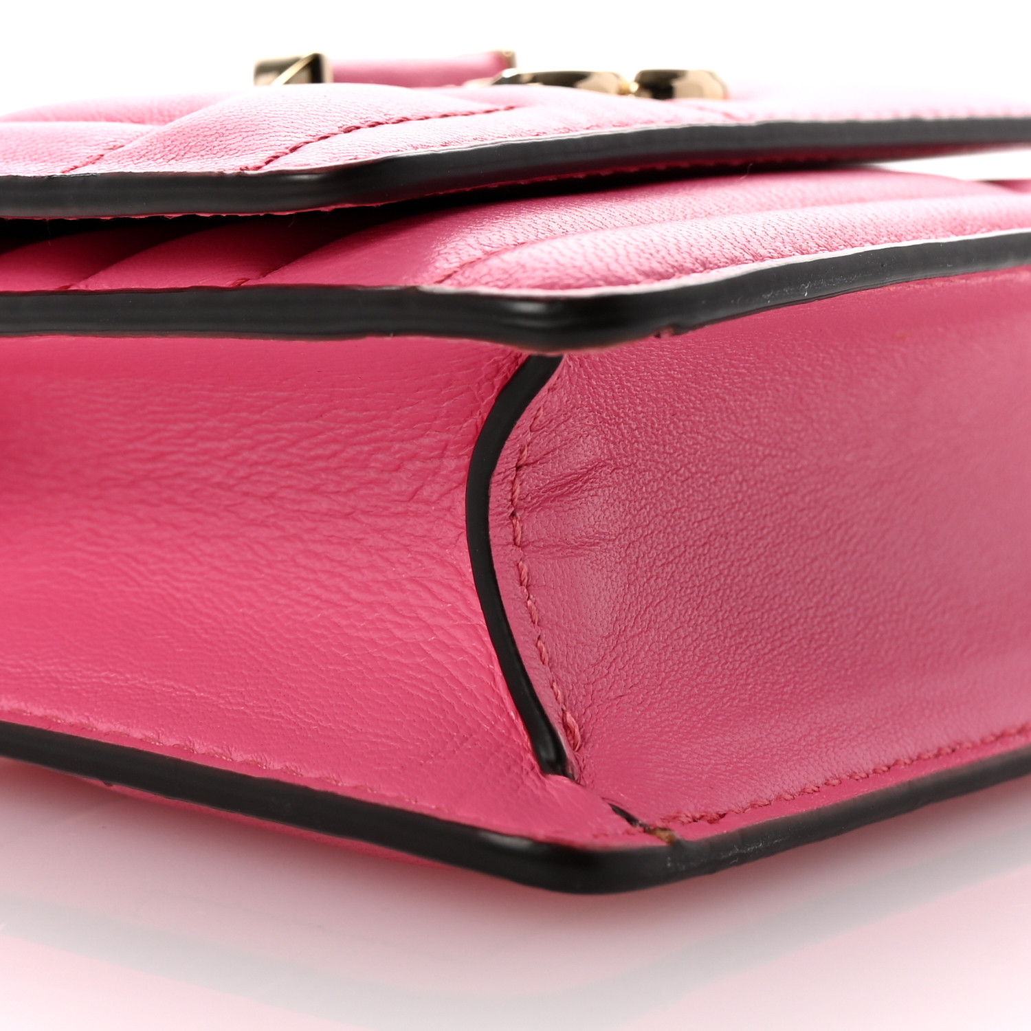 JIMMY CHOO Nappa Quilted Varenne Micro Avenue Quad Candy