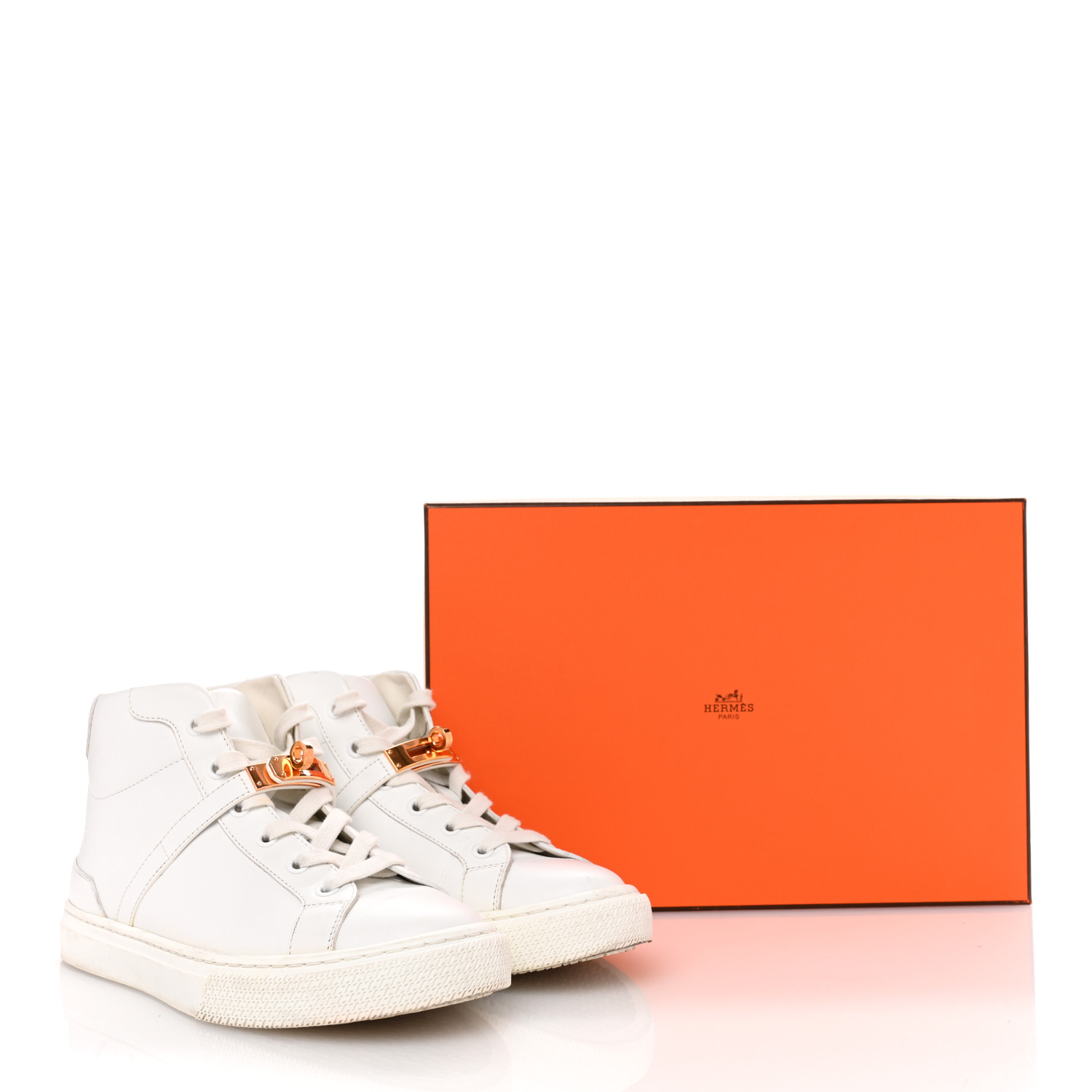 スニーカー HERMES Sneakers Daydream HERMES Calfskin Daydream Sneakers 36.5 White 1668132
