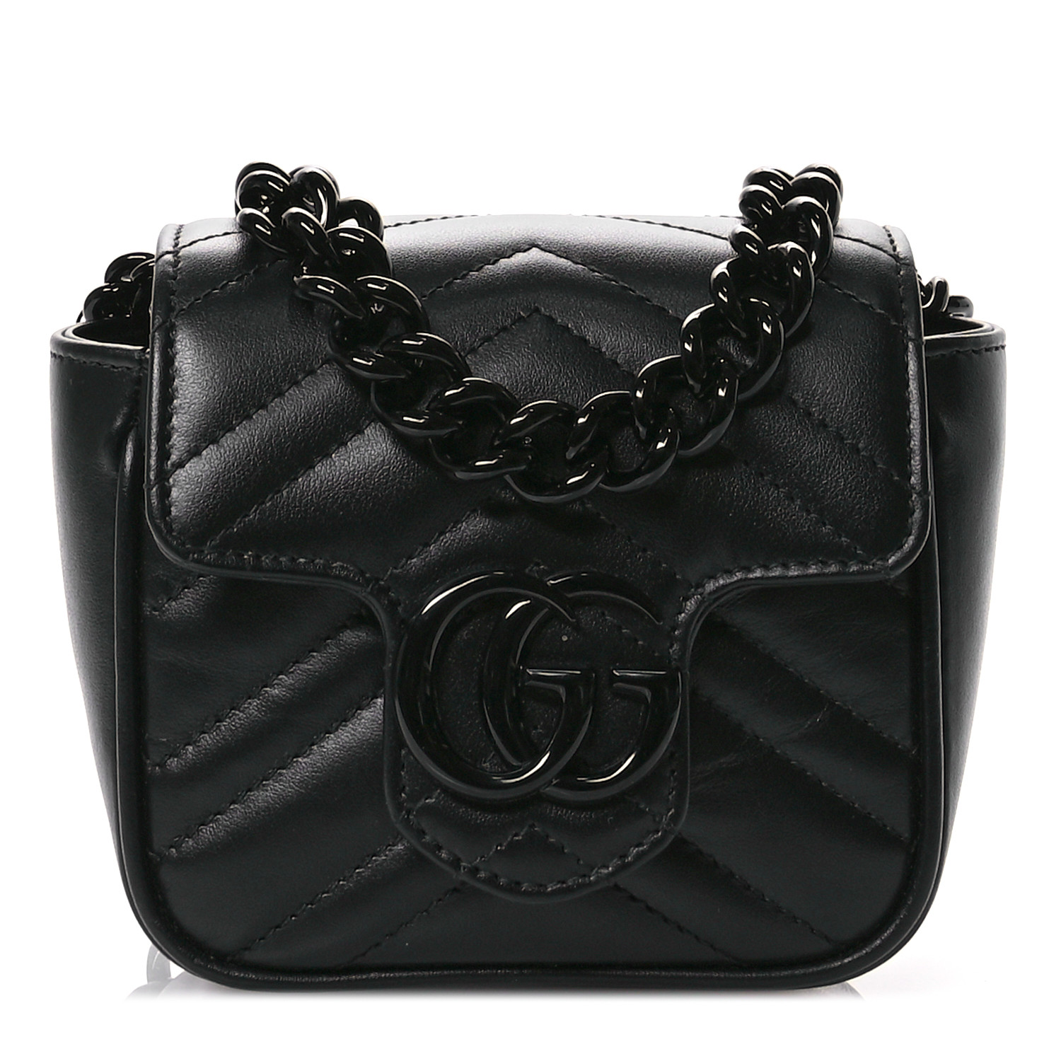 【GUCCI】\"GG Marmont\"キルティング MATELASSE ミニバッグ/Black GUCCI GG Marmont Matelasse Mini Crossbody | COCOON