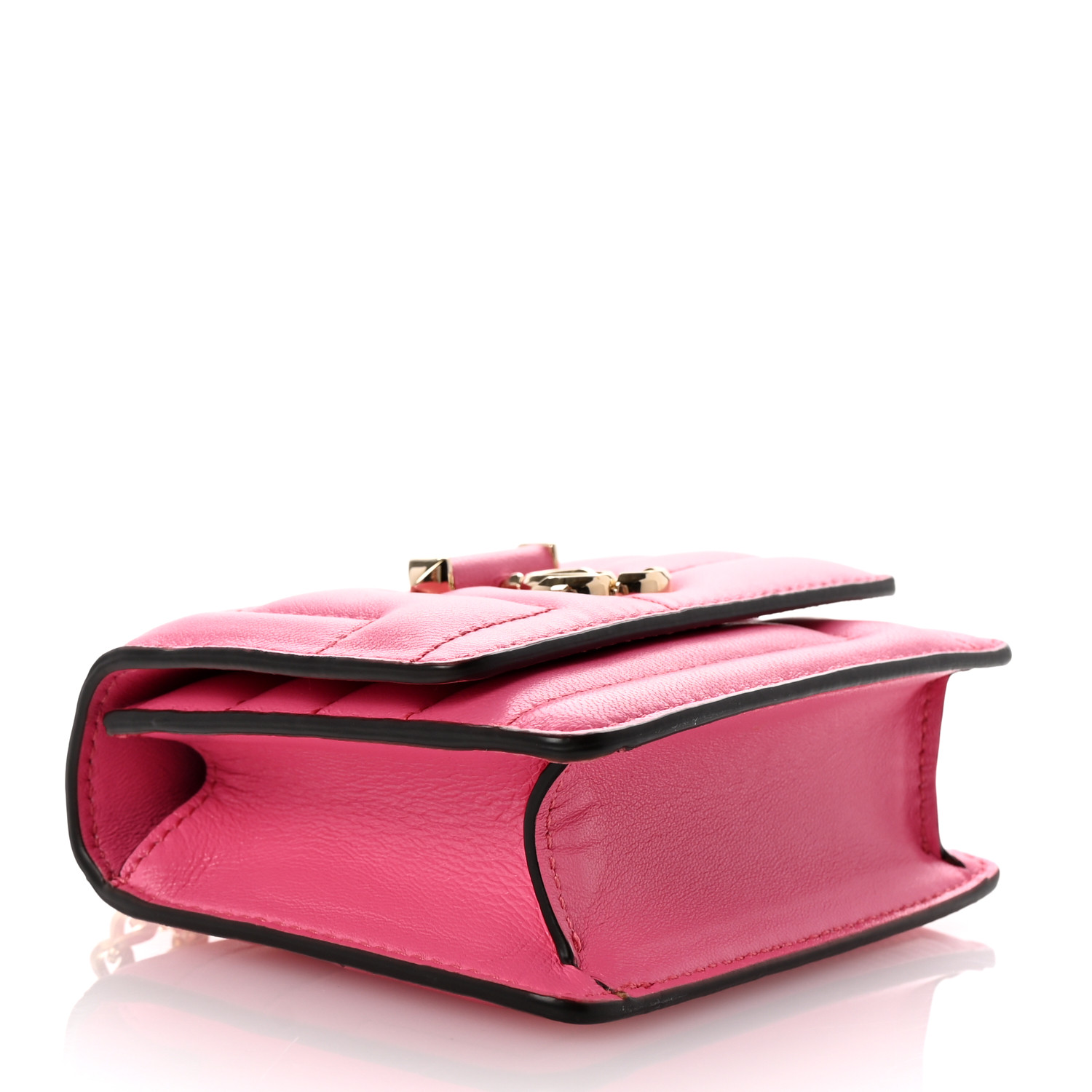 JIMMY CHOO Nappa Quilted Varenne Micro Avenue Quad Candy