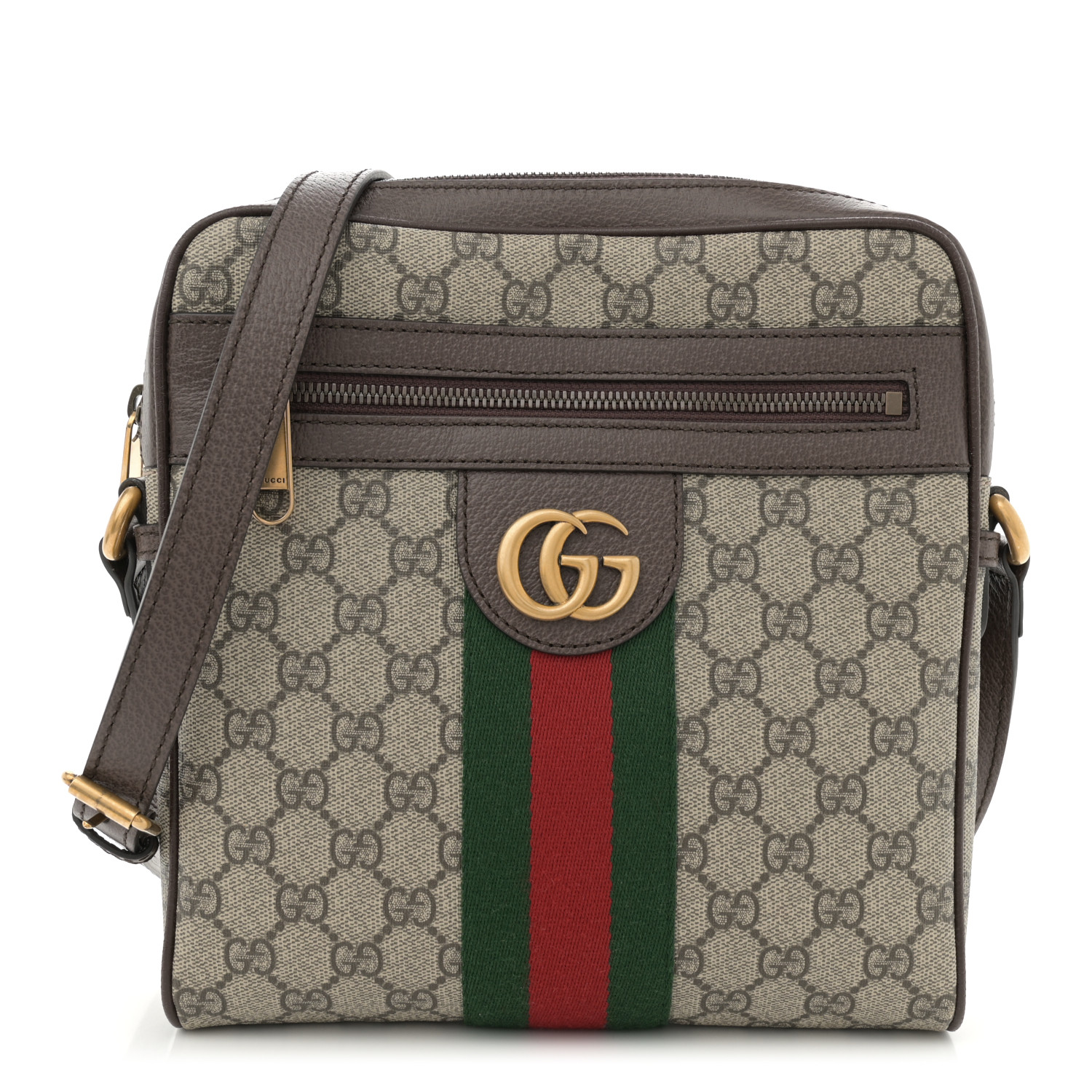 GUCCI GG Supreme Monogram Web Small Ophidia Messenger Bag
