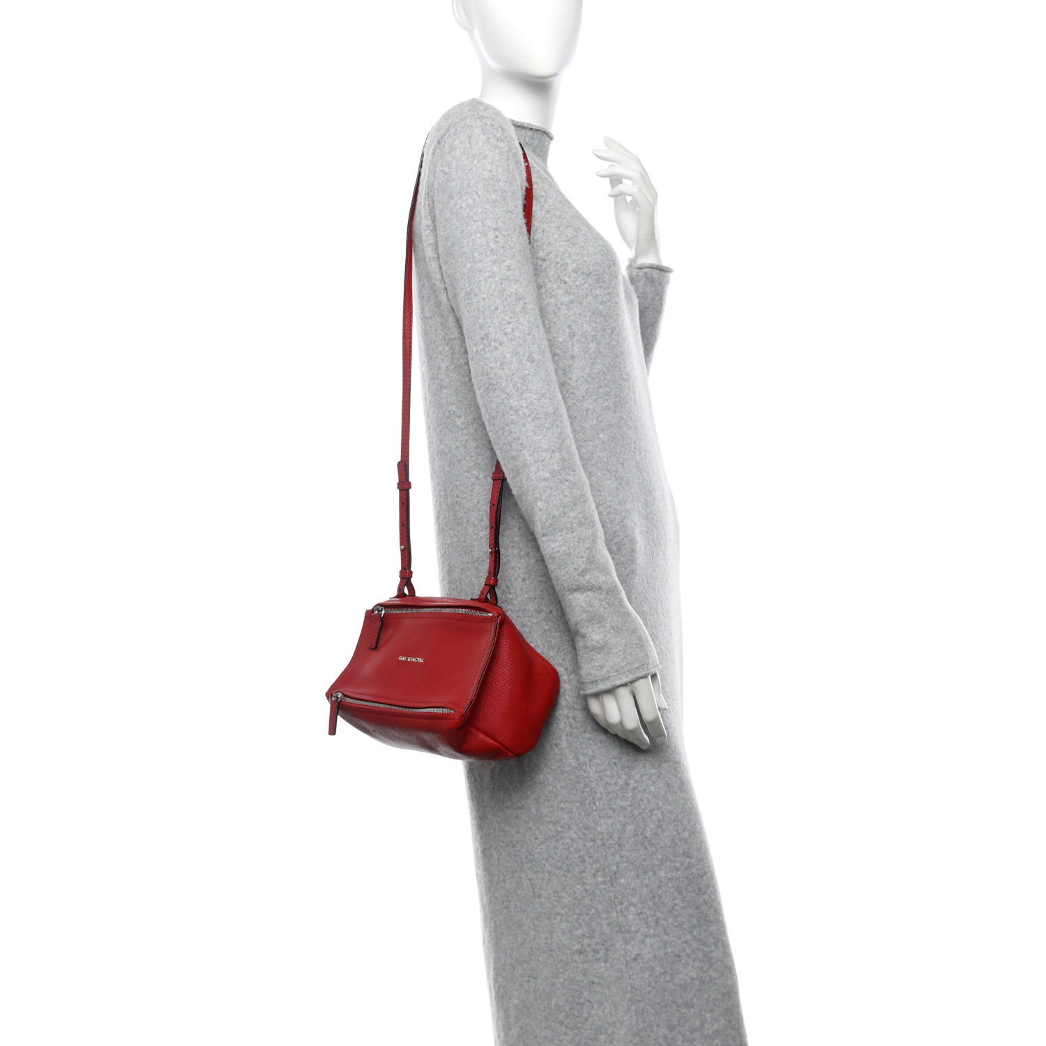 GIVENCHY Sugar Goatskin Mini Pandora Red 1665560 | FASHIONPHILE